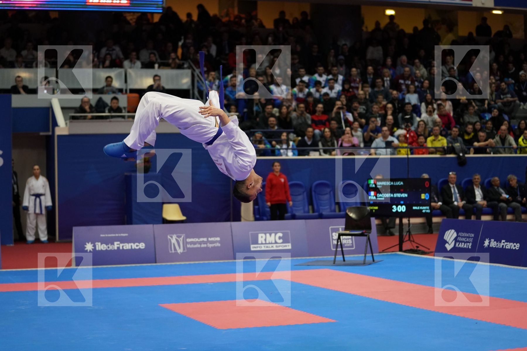 MAROCCOESCA LUCA (ITALY) vs DACOSTA STEVEN (FRANCE) in Senior Kumite -67 Kg - Gold bout
