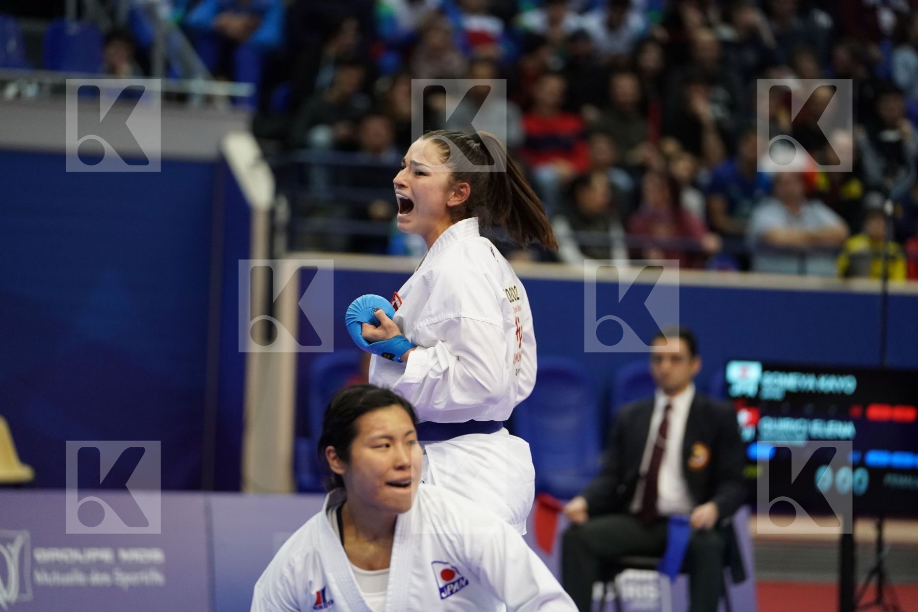 SOMEYA KAYO (JAPAN) vs QUIRICI ELENA (SWITZERLAND) in Senior Kumite Ð 68 Kg - Gold bout