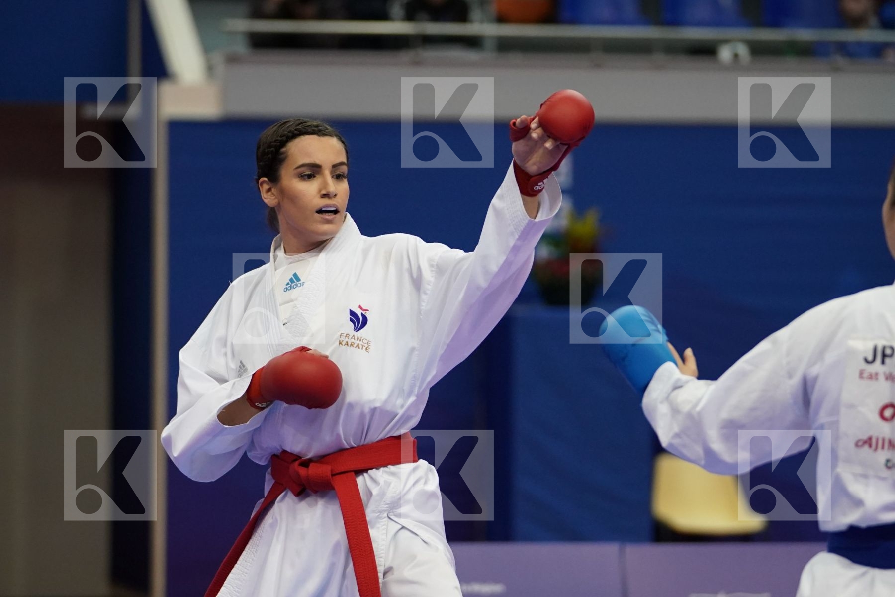 GARCIA NANCY (FRANCE) vs UEKUSA AYUMI (JAPAN) in Senior Kumite 68+ Kg - Gold bout