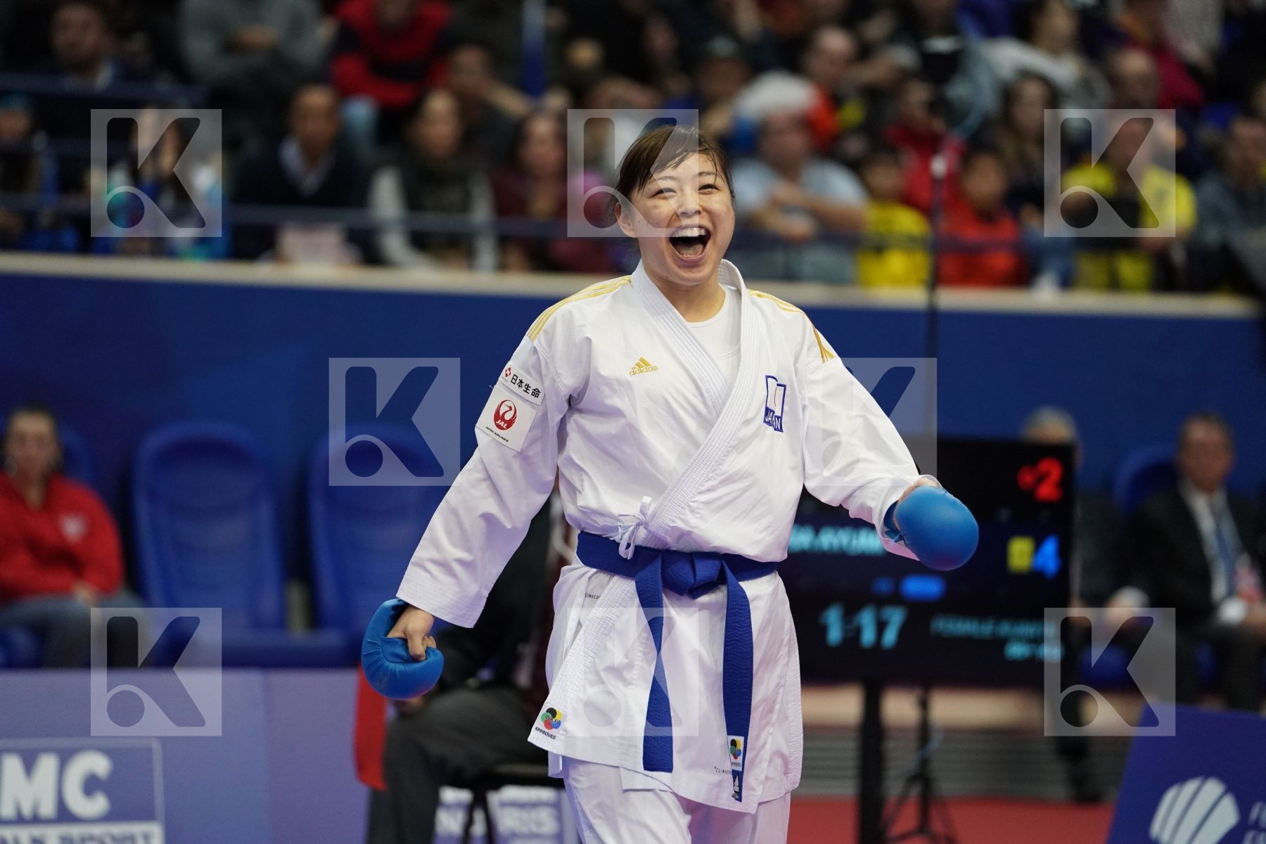 GARCIA NANCY (FRANCE) vs UEKUSA AYUMI (JAPAN) in Senior Kumite 68+ Kg - Gold bout