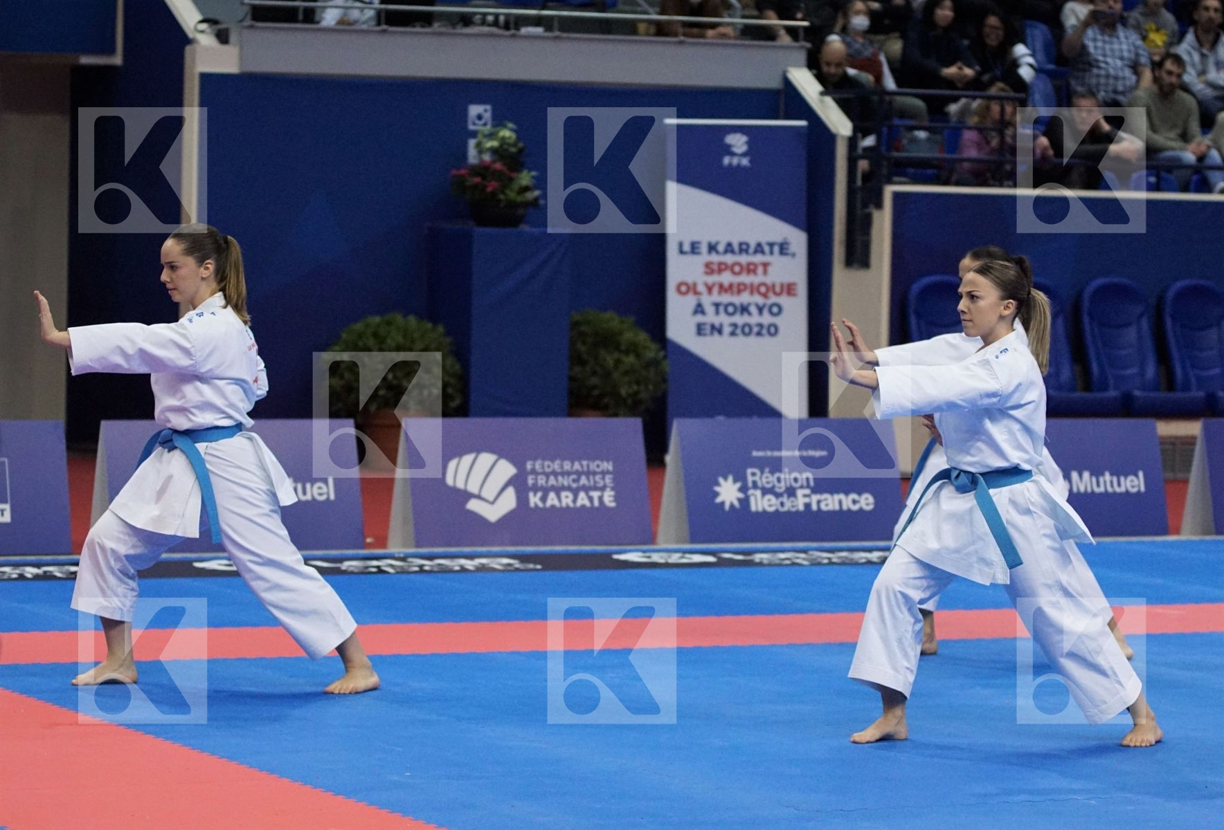 Italy vs. Spain in Female Team Kata - Gold match