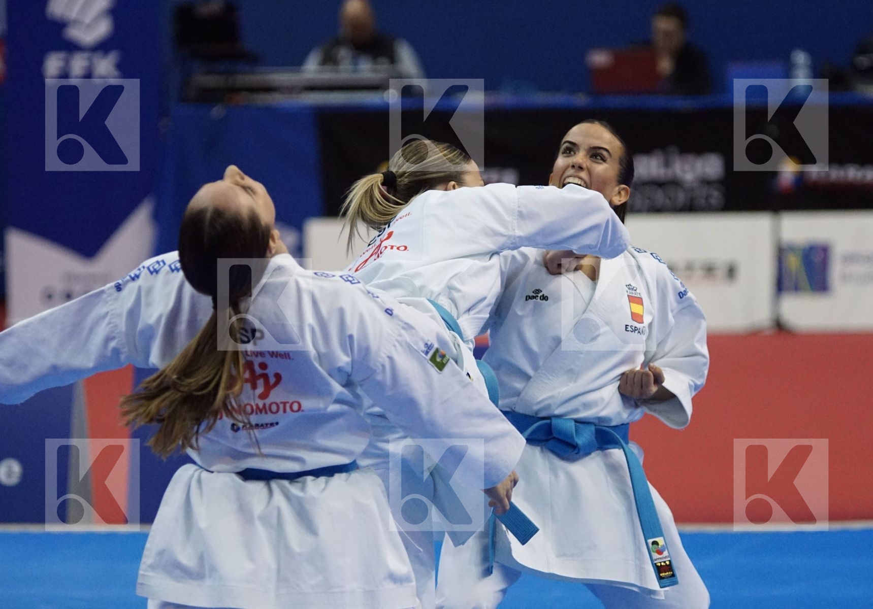 Italy vs. Spain in Female Team Kata - Gold match