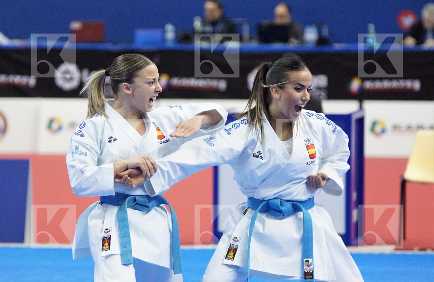 Italy vs. Spain in Female Team Kata - Gold match