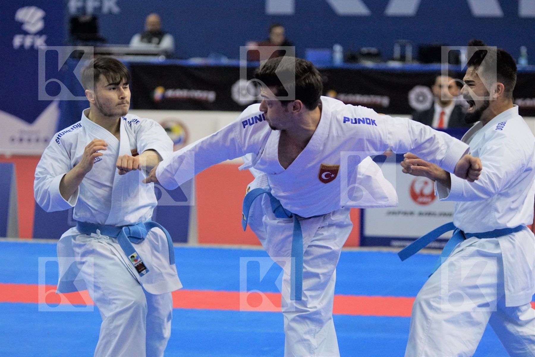 Spain vs. Turkey in Male Team Kata - Gold match