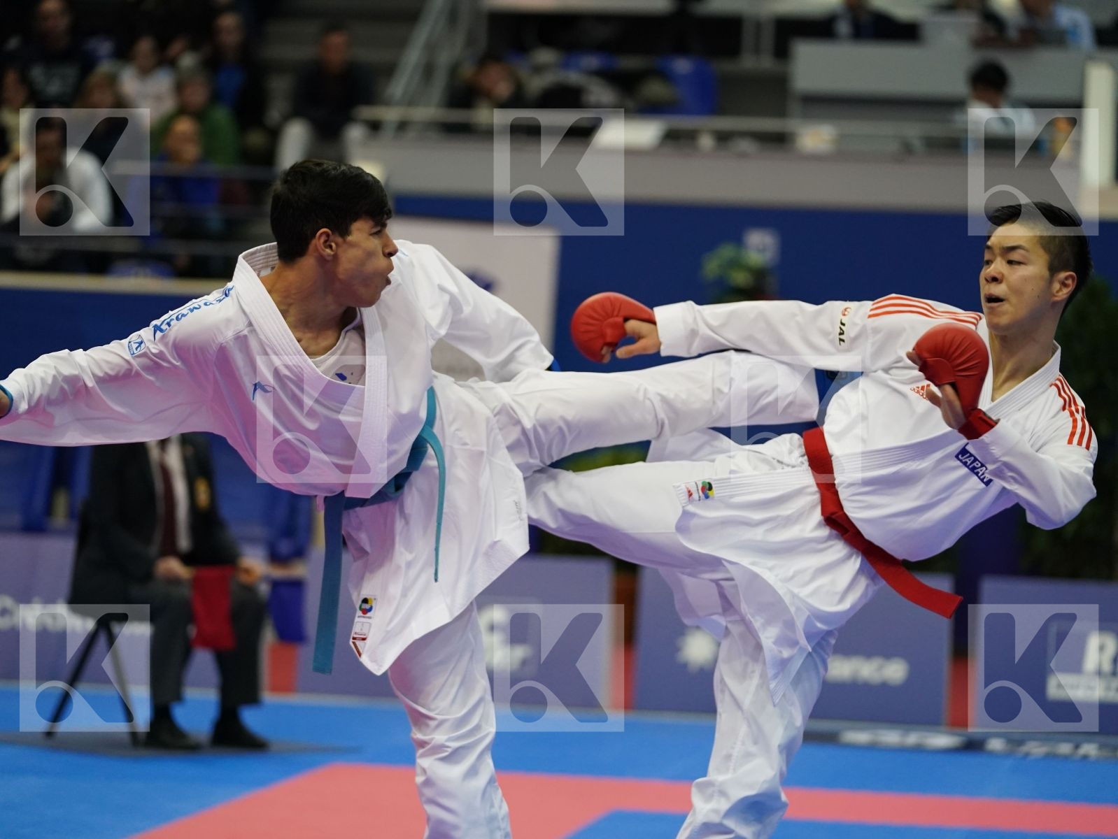 SAGO NAOTO (JAPAN) vs EDARI OUSSAMA (MOROCCO) in Senior Kumite -60 Kg - Bronze bout