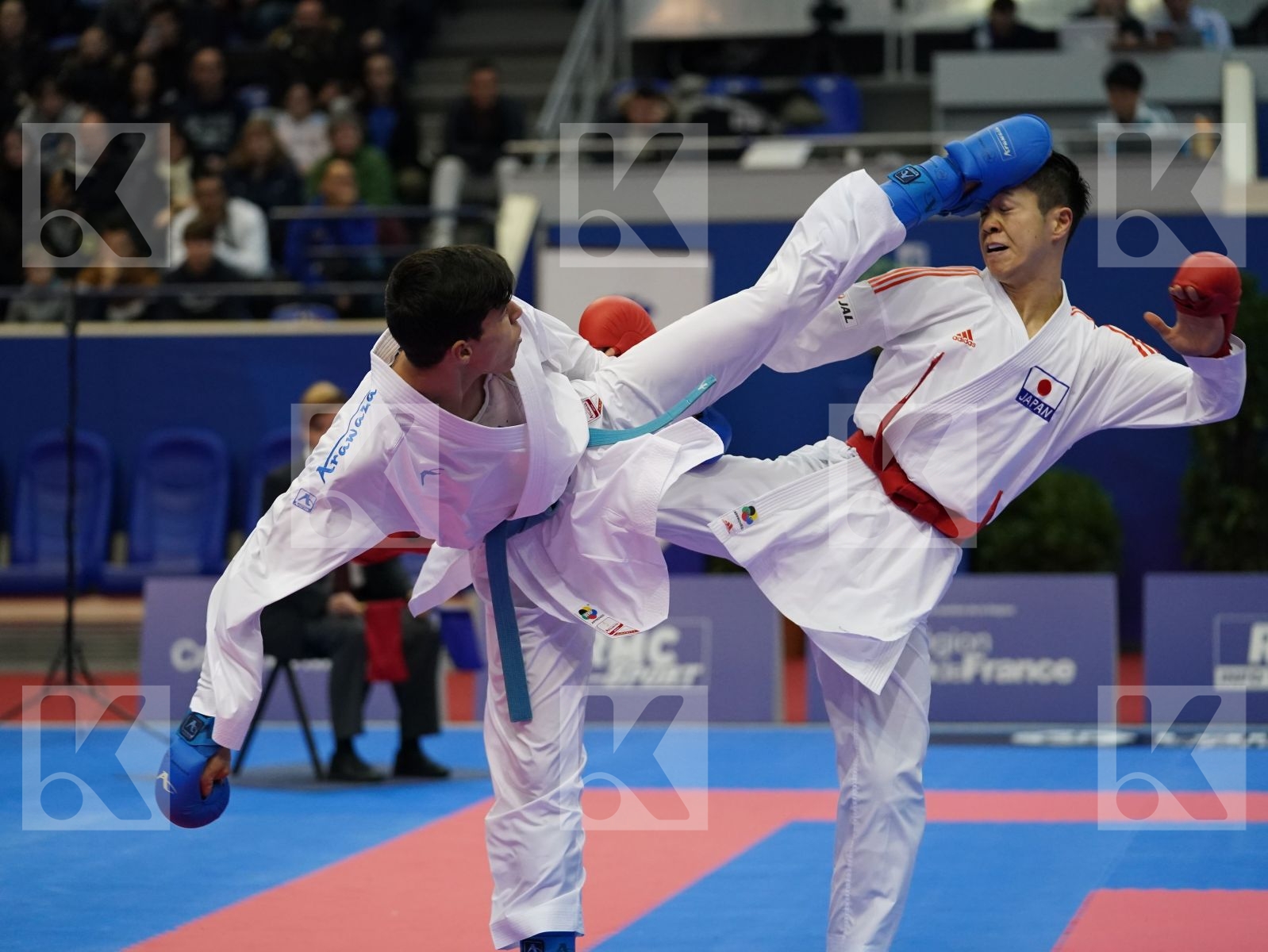 SAGO NAOTO (JAPAN) vs EDARI OUSSAMA (MOROCCO) in Senior Kumite -60 Kg - Bronze bout