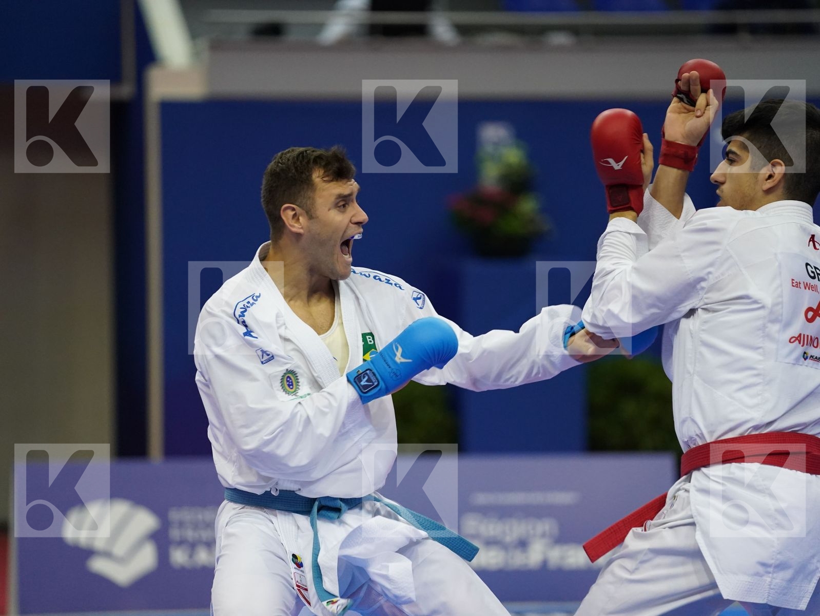 XENOS CHRISTOS-STEFANOS (GREECE) vs BROSE DOUGLAS (BRAZIL) in Senior Kumite -60 Kg - Bronze bout