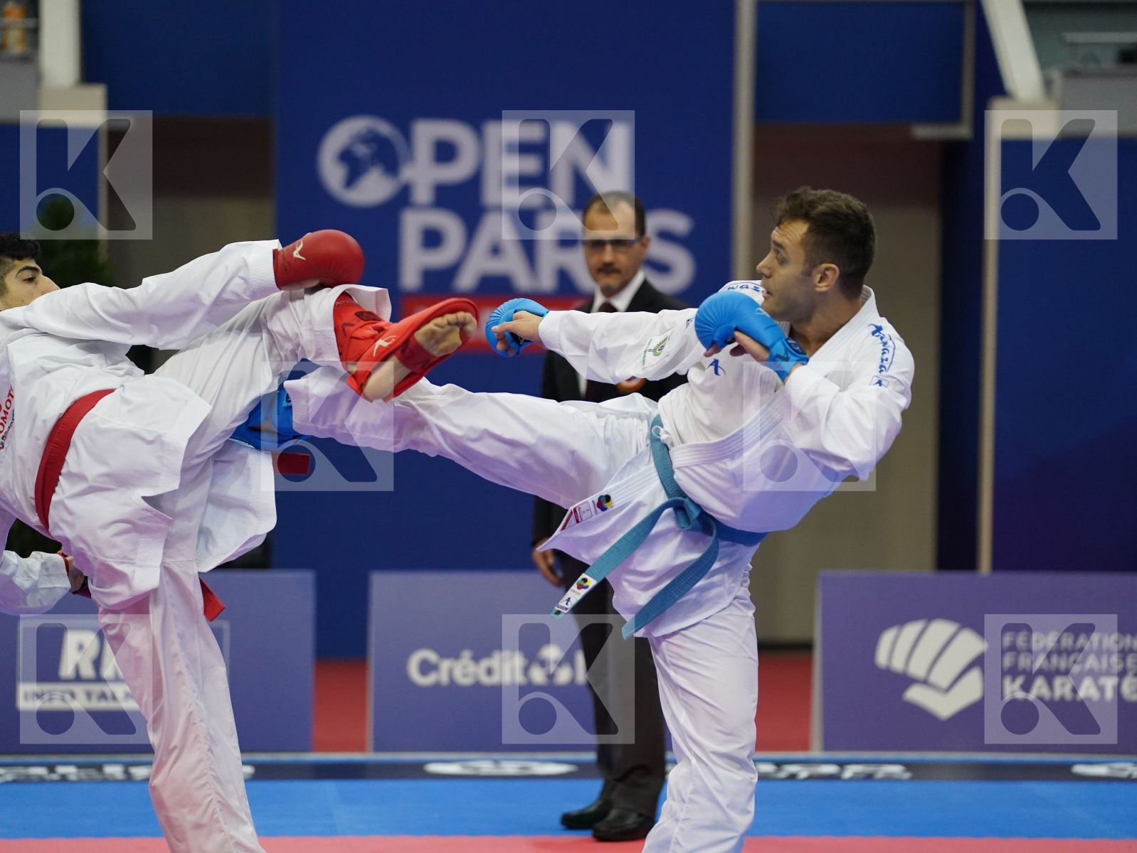 XENOS CHRISTOS-STEFANOS (GREECE) vs BROSE DOUGLAS (BRAZIL) in Senior Kumite -60 Kg - Bronze bout
