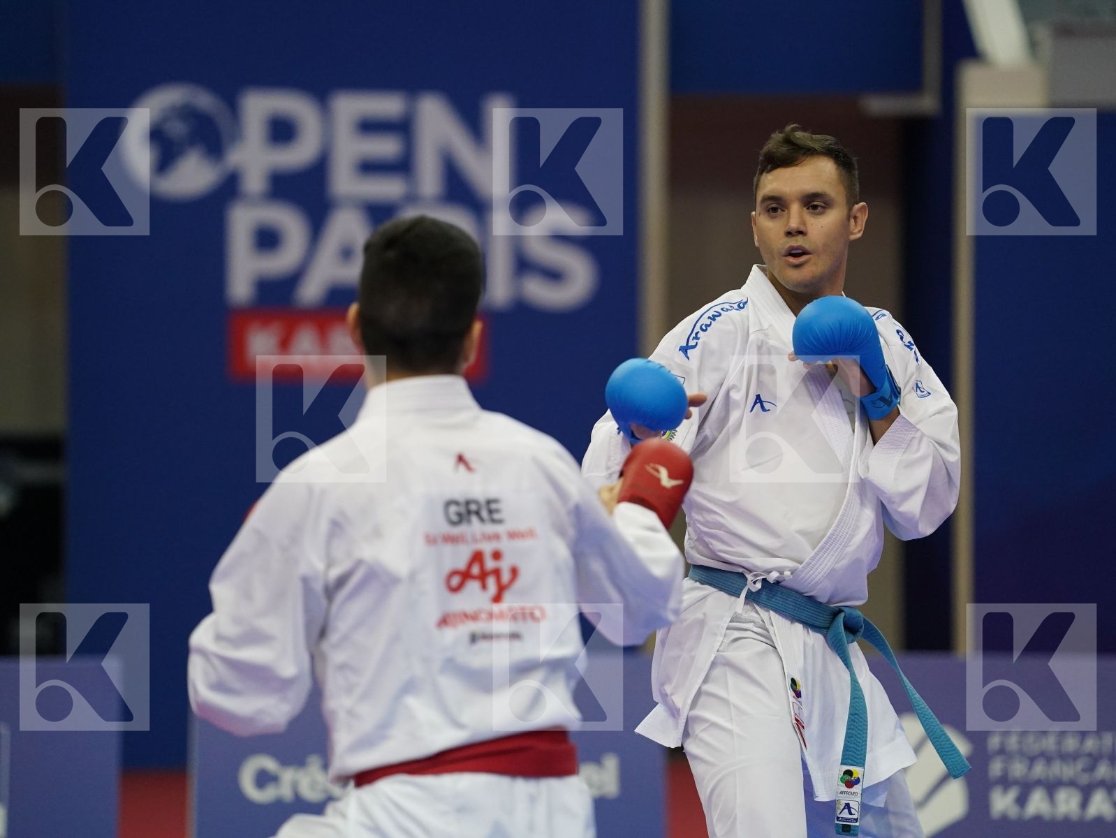 XENOS CHRISTOS-STEFANOS (GREECE) vs BROSE DOUGLAS (BRAZIL) in Senior Kumite -60 Kg - Bronze bout