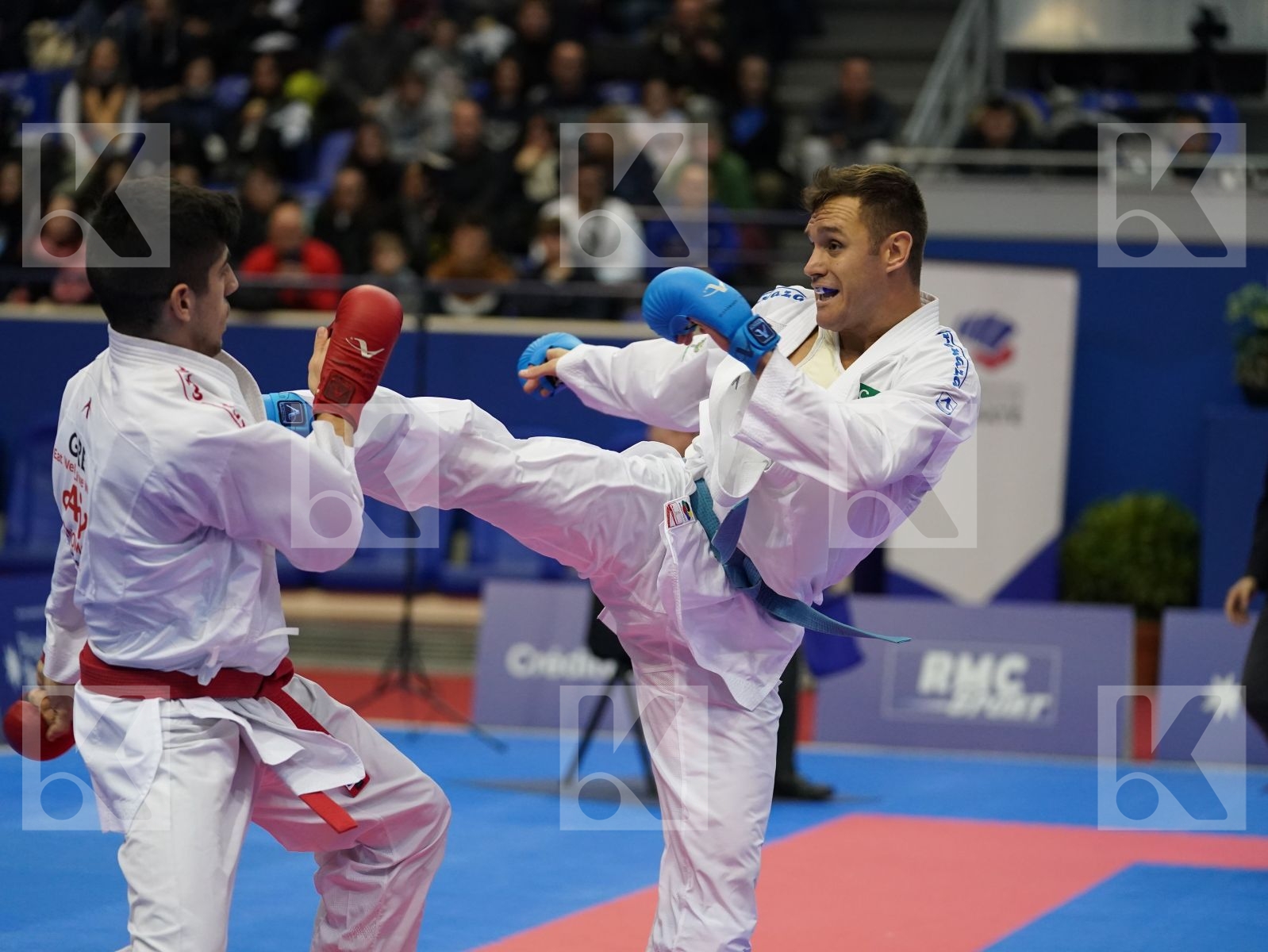 XENOS CHRISTOS-STEFANOS (GREECE) vs BROSE DOUGLAS (BRAZIL) in Senior Kumite -60 Kg - Bronze bout