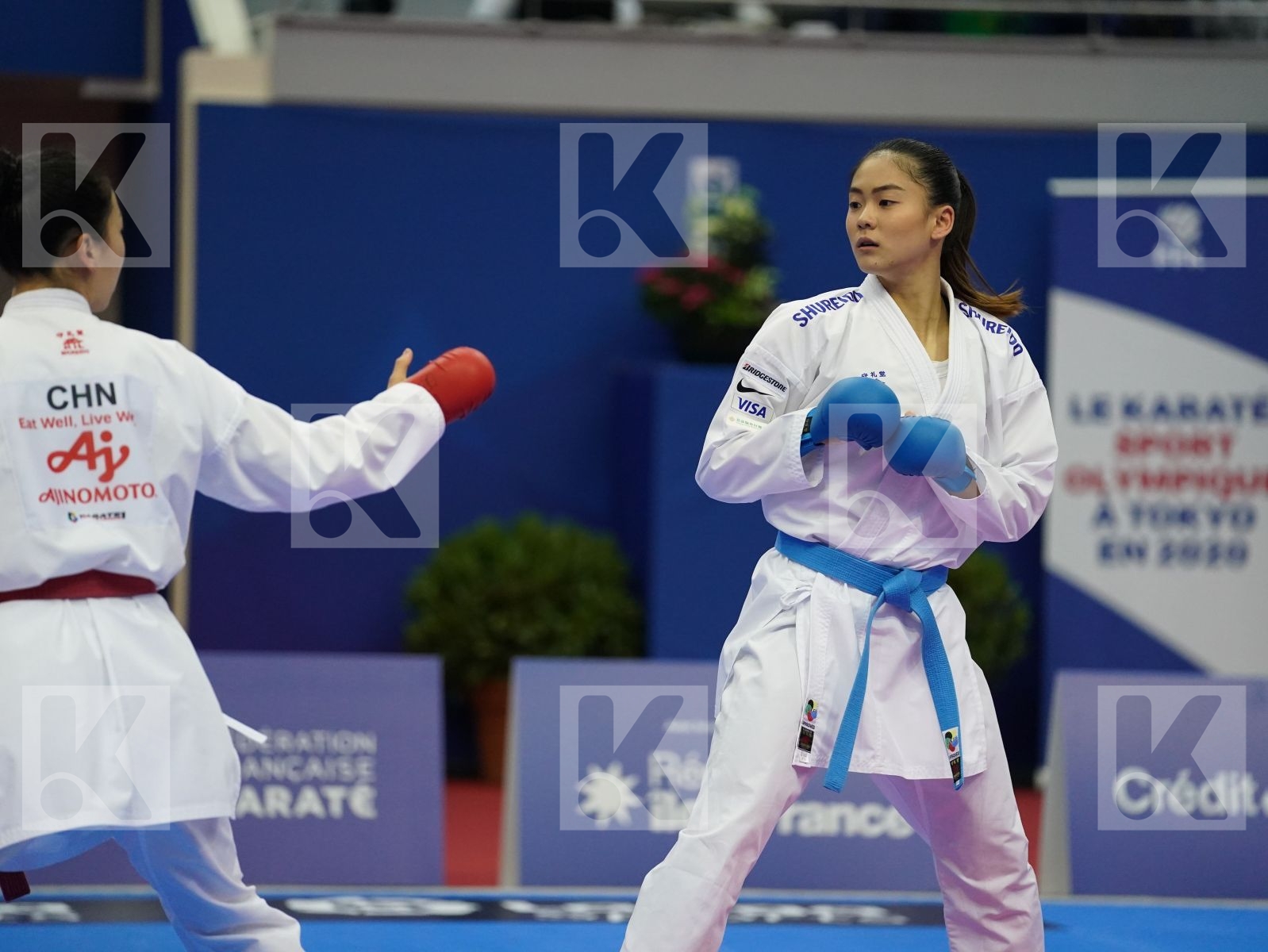DING JIAMEI (CHINA) vs WEN TZU-YUN (TPE) in Senior Kumite -55 Kg - Bronze bout