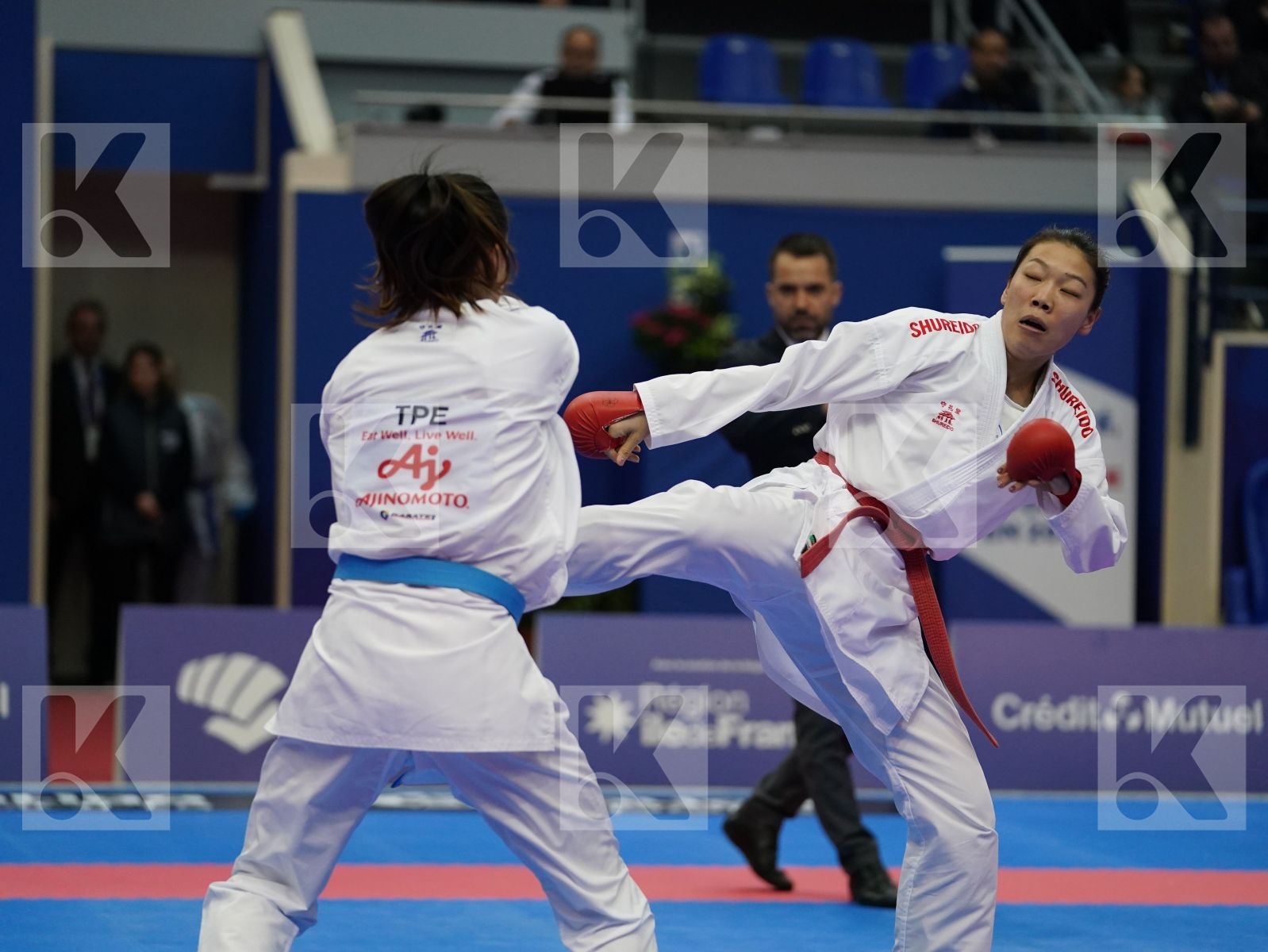 DING JIAMEI (CHINA) vs WEN TZU-YUN (TPE) in Senior Kumite -55 Kg - Bronze bout