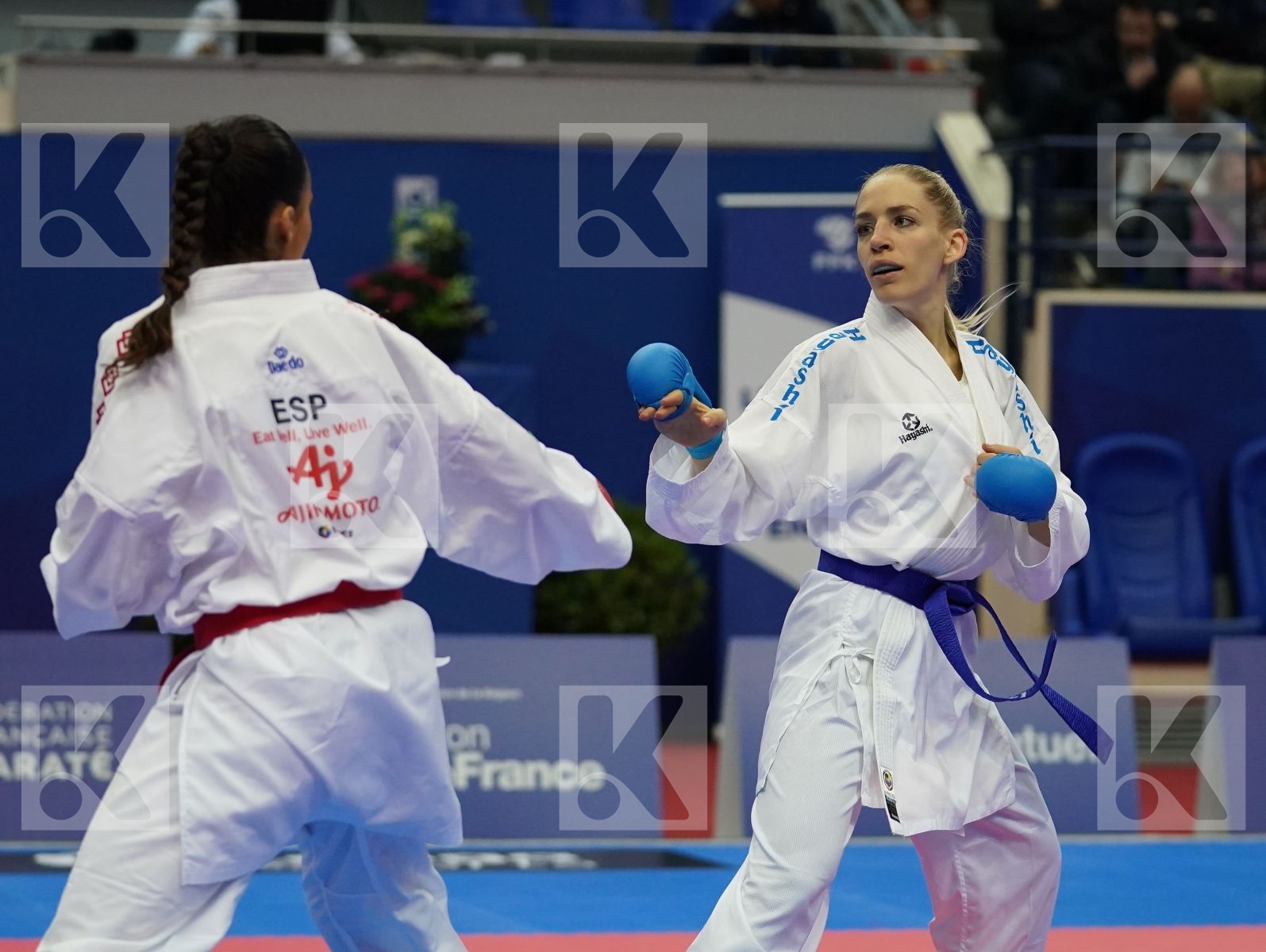 FERNANDEZ OSORIO CARLOTA (ESP) vs MESSERSCHMIDT JANA (GER) in Senior Kumite -55 Kg - Bronze bout