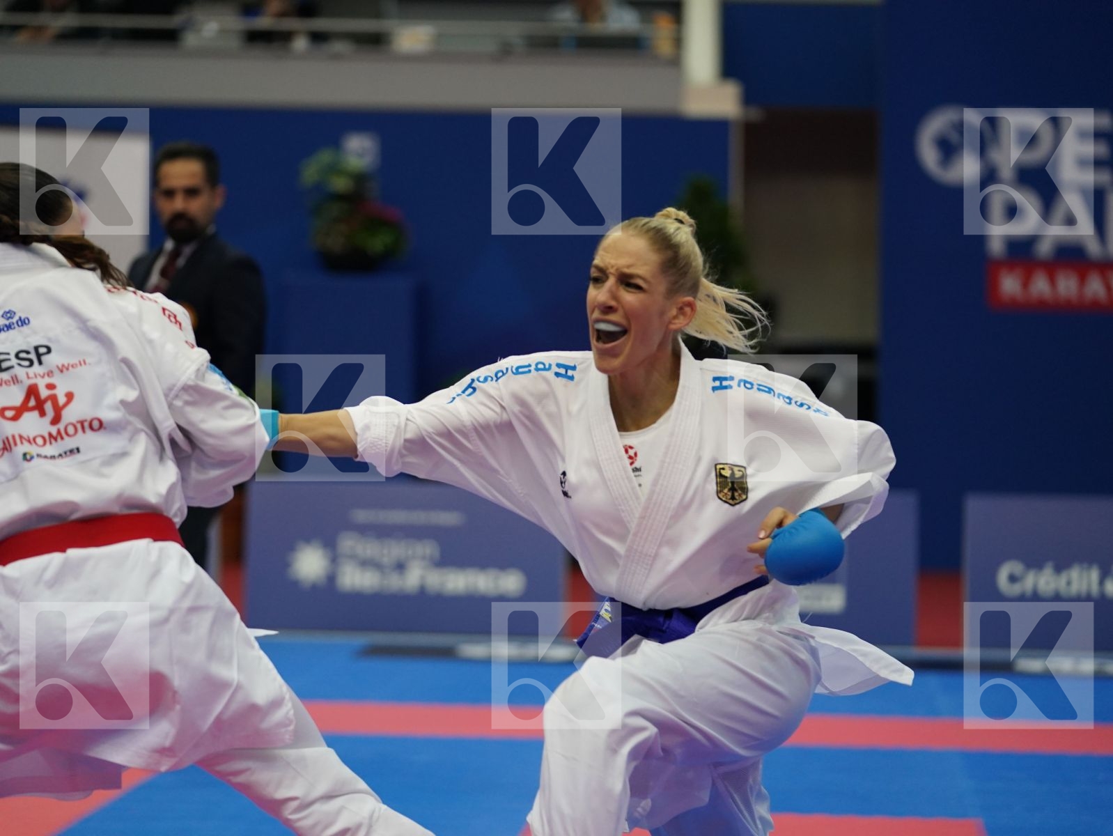 FERNANDEZ OSORIO CARLOTA (ESP) vs MESSERSCHMIDT JANA (GER) in Senior Kumite -55 Kg - Bronze bout