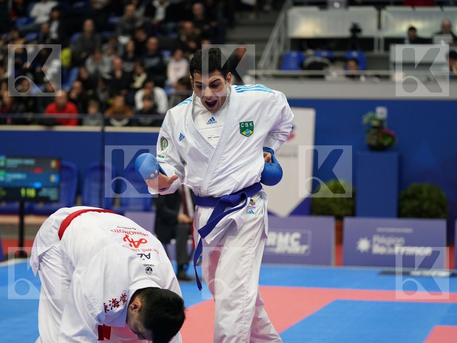 HASANOV RAFIZ (AZERBAIJAN) vs FIGUEIRA VINICIUS (BRAZIL) in Senior Kumite -67 Kg - Bronze bout