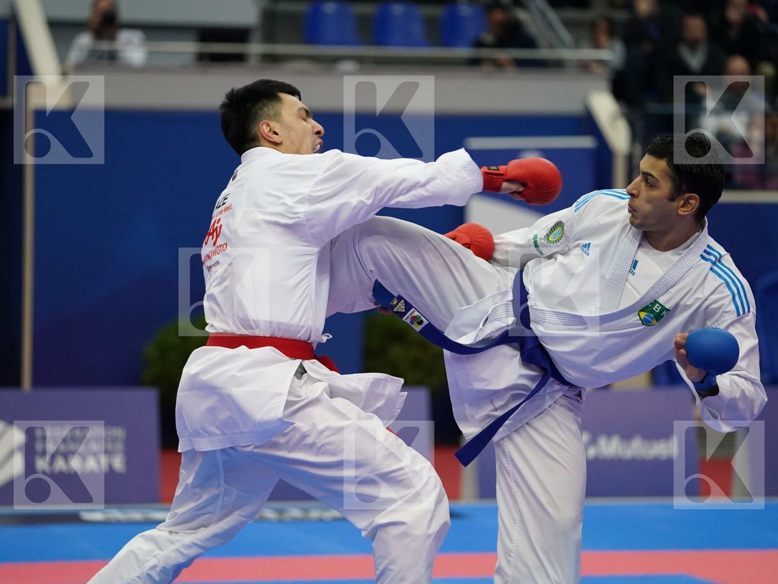 HASANOV RAFIZ (AZERBAIJAN) vs FIGUEIRA VINICIUS (BRAZIL) in Senior Kumite -67 Kg - Bronze bout