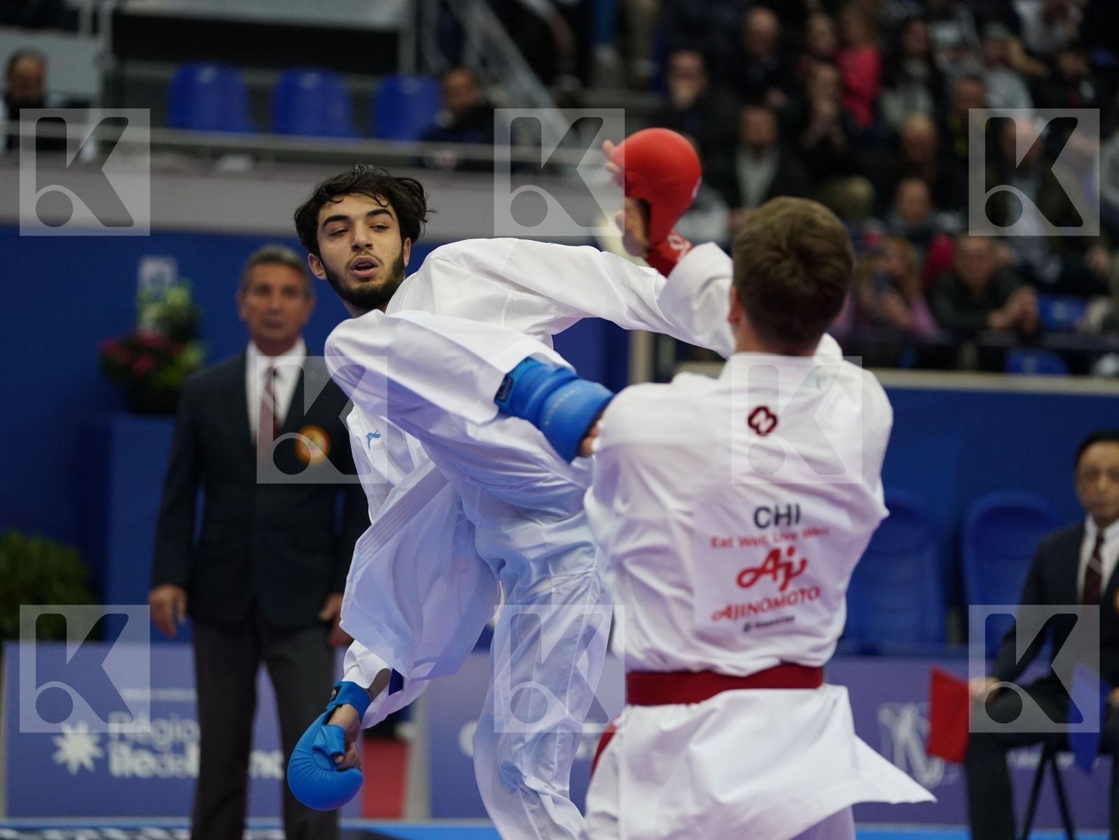 VELOZO CAMILO (CHILE) vs LAMOTTE YANIS (FRANCE) in Senior Kumite -67 Kg - Bronze bout