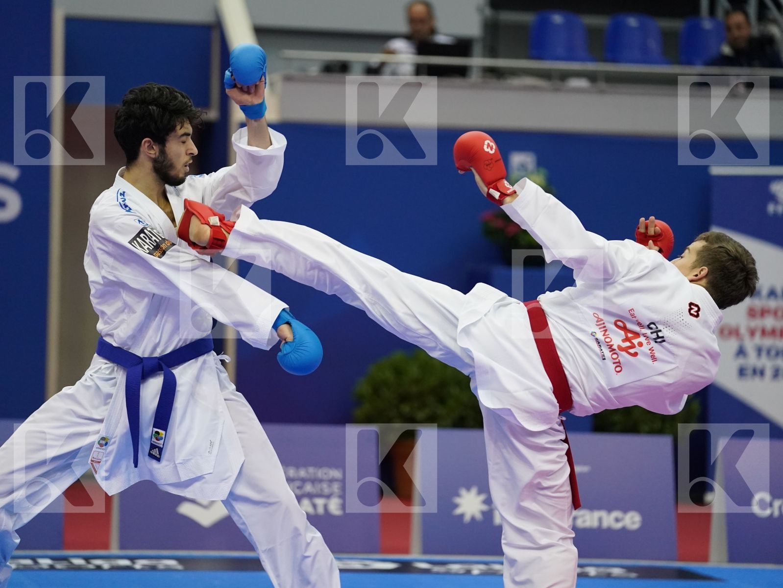 VELOZO CAMILO (CHILE) vs LAMOTTE YANIS (FRANCE) in Senior Kumite -67 Kg - Bronze bout