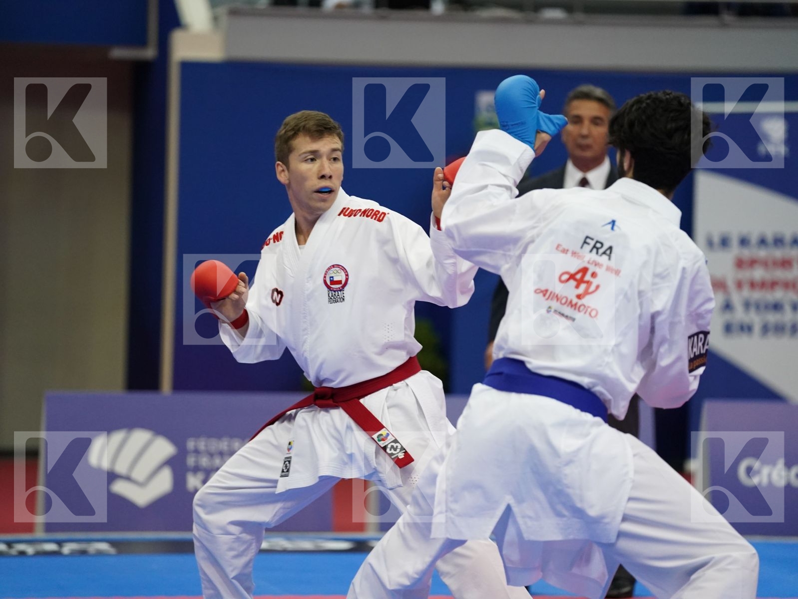 VELOZO CAMILO (CHILE) vs LAMOTTE YANIS (FRANCE) in Senior Kumite -67 Kg - Bronze bout