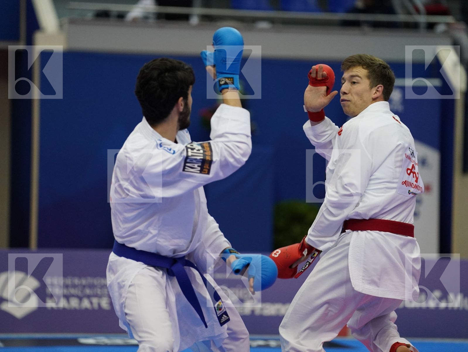 VELOZO CAMILO (CHILE) vs LAMOTTE YANIS (FRANCE) in Senior Kumite -67 Kg - Bronze bout