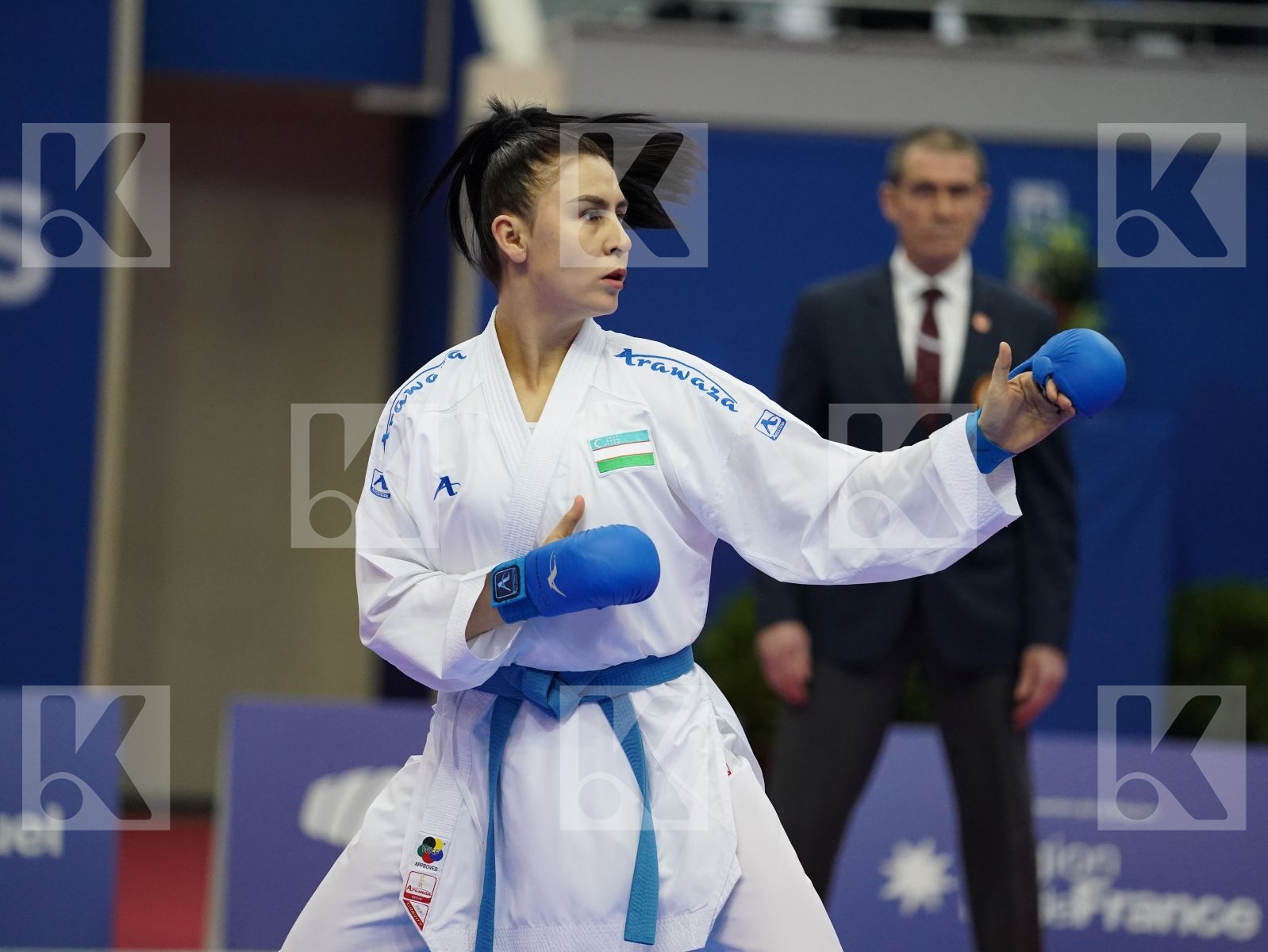 HEURTAULT LEILA (FRANCE) vs MIRZAEVA BARNO (UZBEKISTAN) in Senior Kumite -61 Kg - Bronze bout