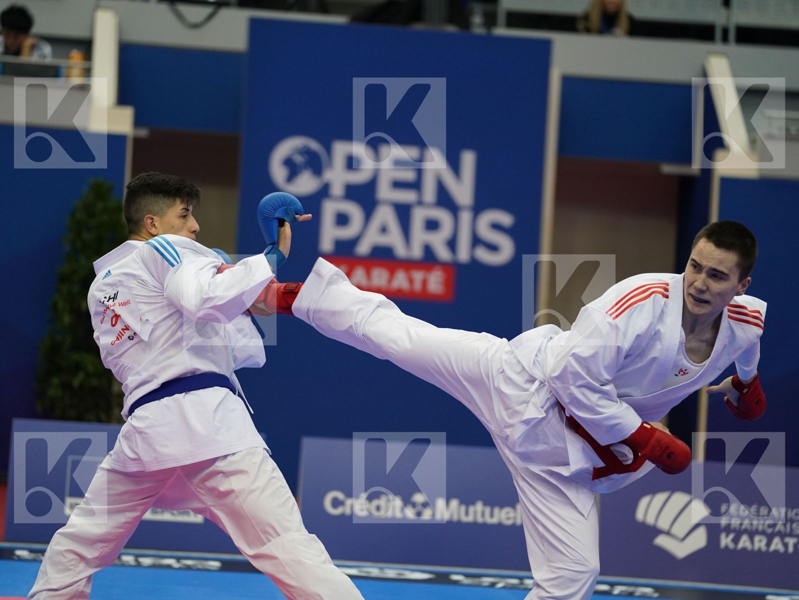 KUZNETCOV KIRILL (RUSSIA) vs GONZALEZ LAVIN JOAQUIN (CHILE) in Senior Kumite -75 Kg - Bronze bout