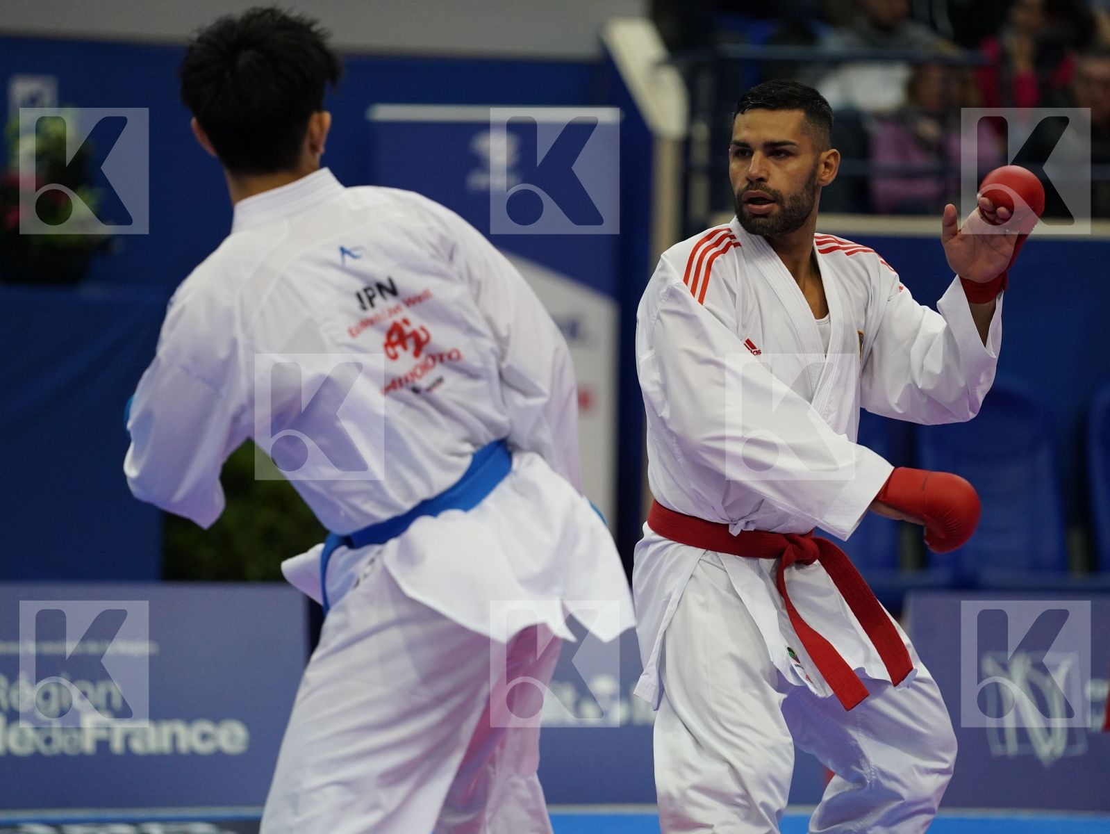 BUSA LUIGI (ITALY) vs SAKIYAMA YUSEI (JAPAN) in Senior Kumite -75 Kg - Bronze bout