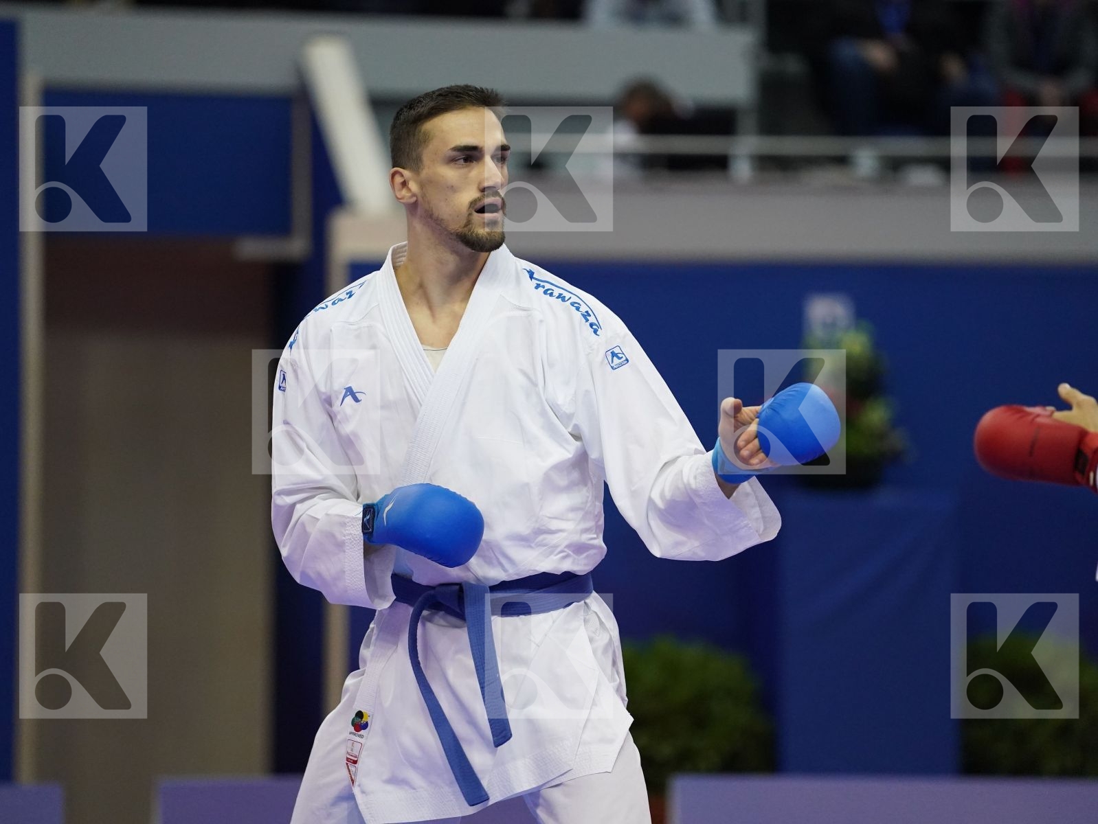 WU CHUN-WEI (CHINESE TAIPEI) vs KVESIC IVAN (CROATIA) in Senior Kumite -84 Kg - Bronze bout