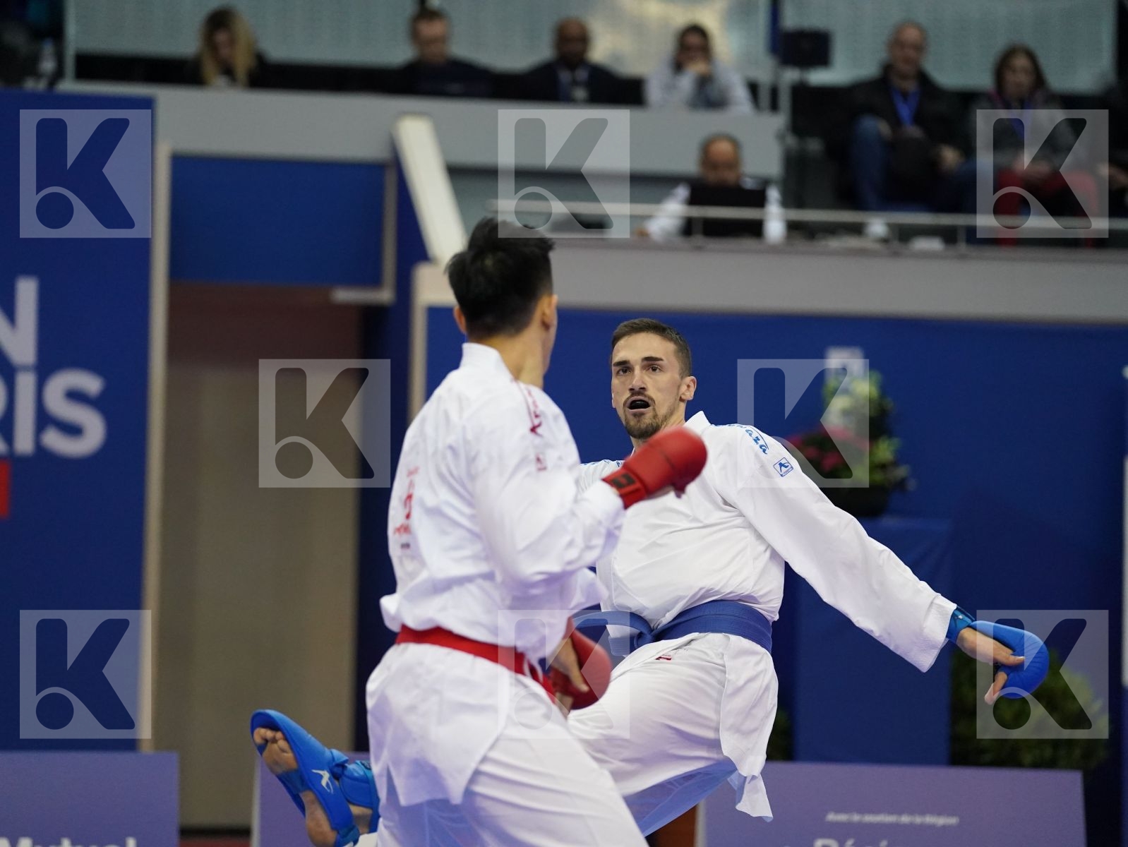 WU CHUN-WEI (CHINESE TAIPEI) vs KVESIC IVAN (CROATIA) in Senior Kumite -84 Kg - Bronze bout
