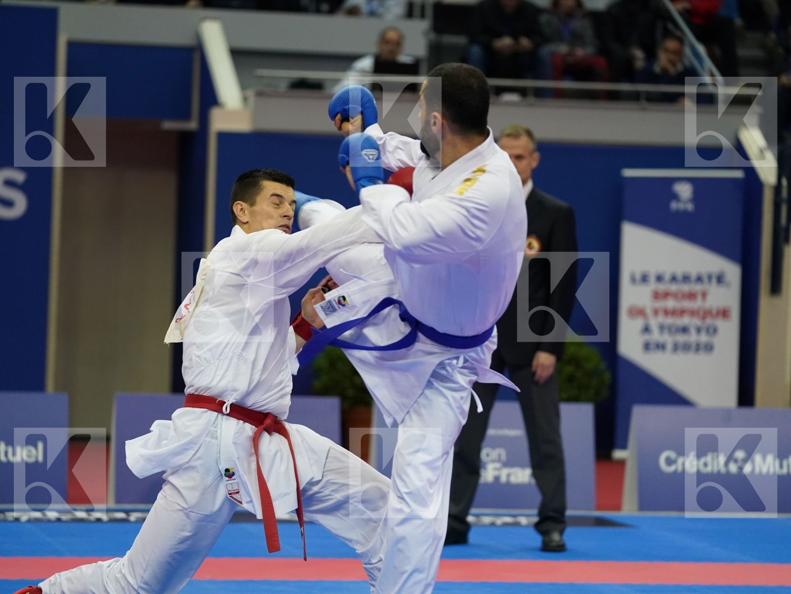 MALOVIC NIKOLA (MONTENEGRO) vs AKTAS UGUR (TURKEY) in Senior Kumite -84 Kg - Bronze bout