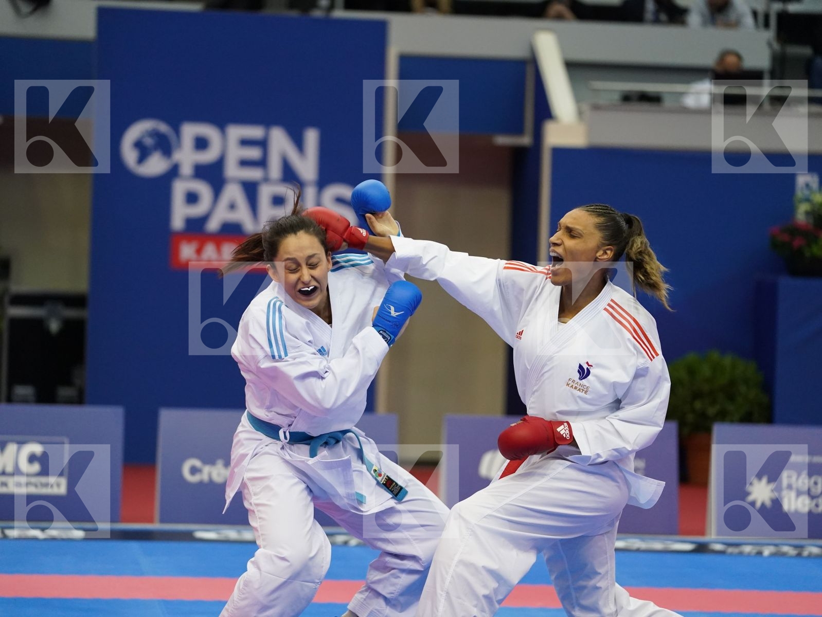FLORENTIN ANNE LAURE (FRANCE) vs STUBLEVA ALEKSANDRA (BULGARIA) in Senior Kumite 68+ Kg - Bronze bout