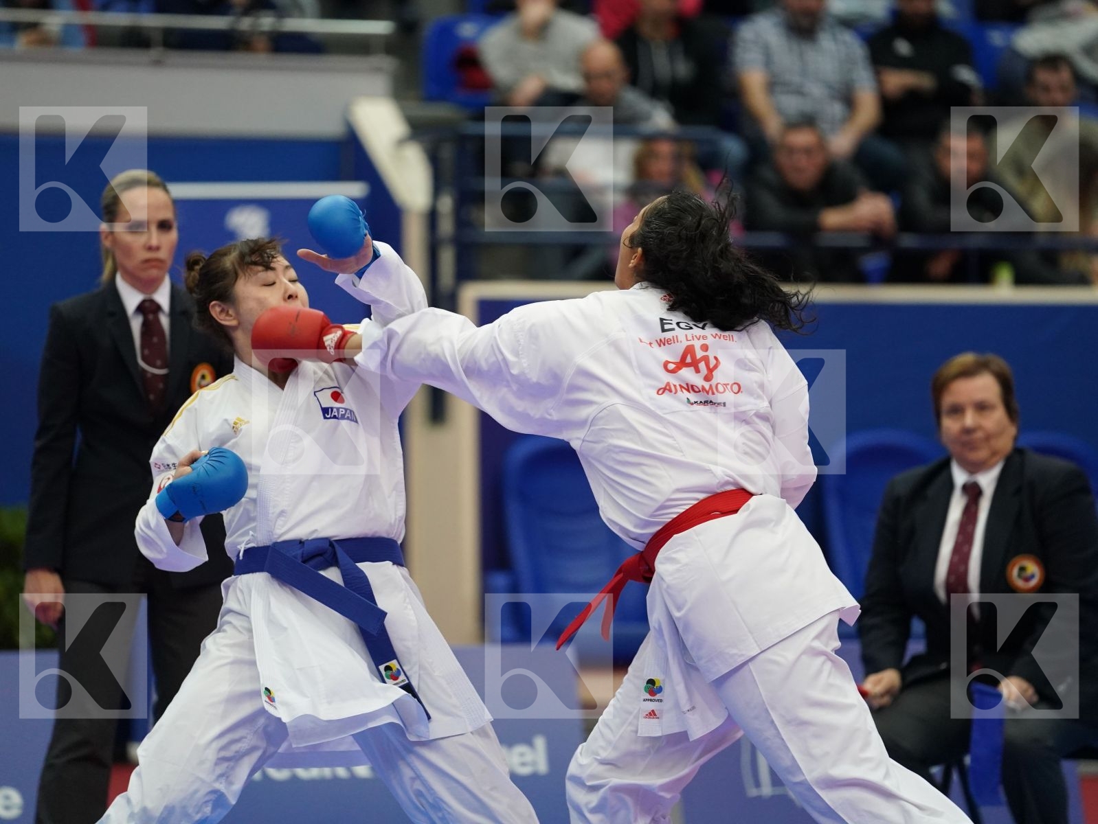 ABOUISMAIL SOHILA (EGYPT) vs UEKUSA AYUMI (JAPAN) in Senior Kumite 68+ Kg - Bronze bout