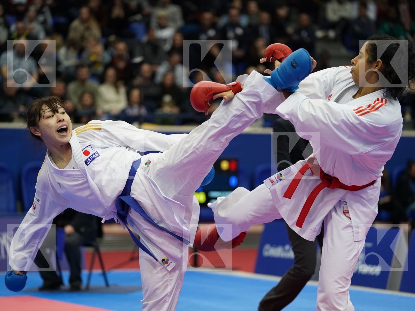 ABOUISMAIL SOHILA (EGYPT) vs UEKUSA AYUMI (JAPAN) in Senior Kumite 68+ Kg - Bronze bout