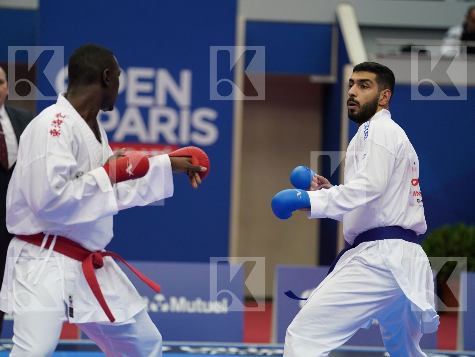 HAMEDI TAREG (SAUDI ARABIA) vs ABAZARI SALEH (IRAN) in Senior Kumite 84+ Kg - Bronze bout