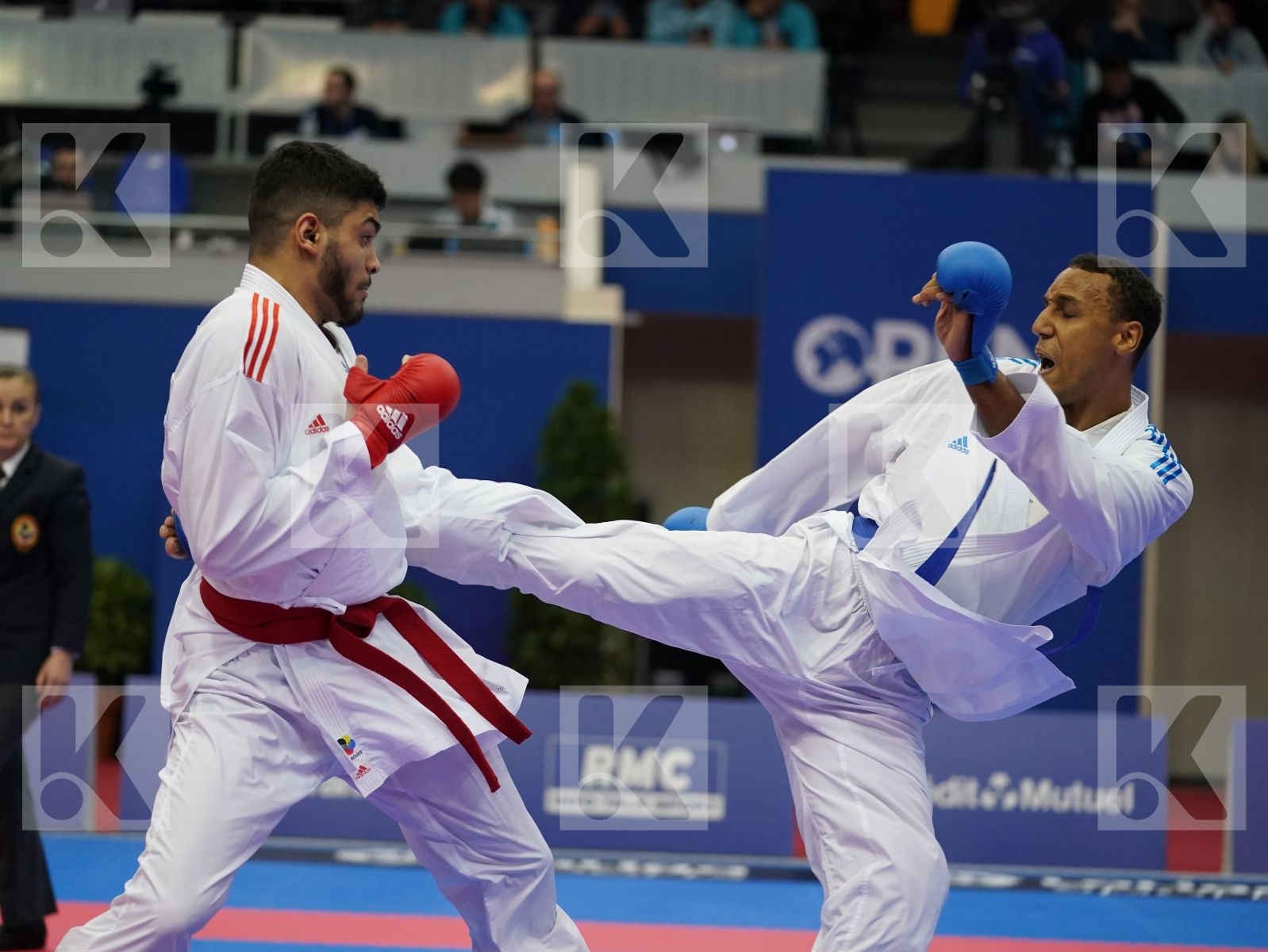 FILALI MEHDI (FRANCE) vs HORNE JONATHAN (GERMANY) in Senior Kumite 84+ Kg - Bronze bout