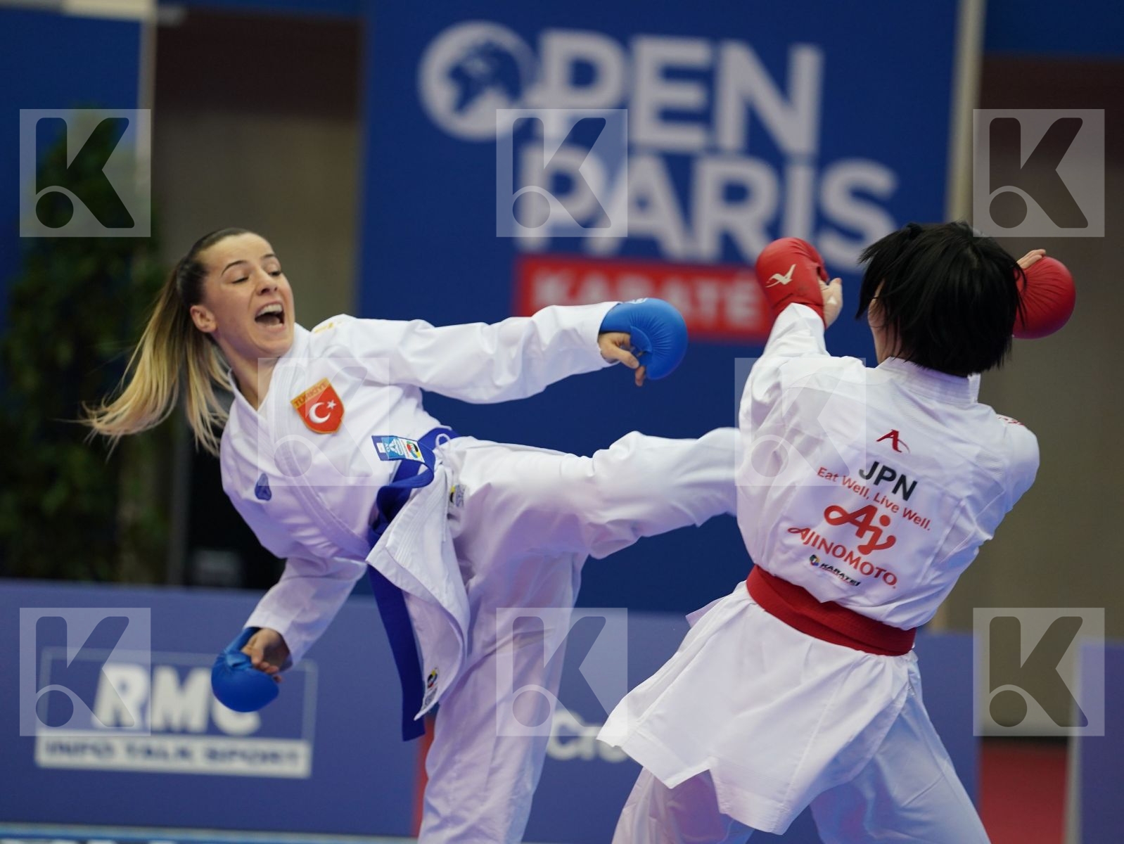 MIYAHARA MIHO (JAPAN) vs OZCELIK ARAPOGLU SERAP (TURKEY) in Senior Kumite -50 Kg - Gold bout