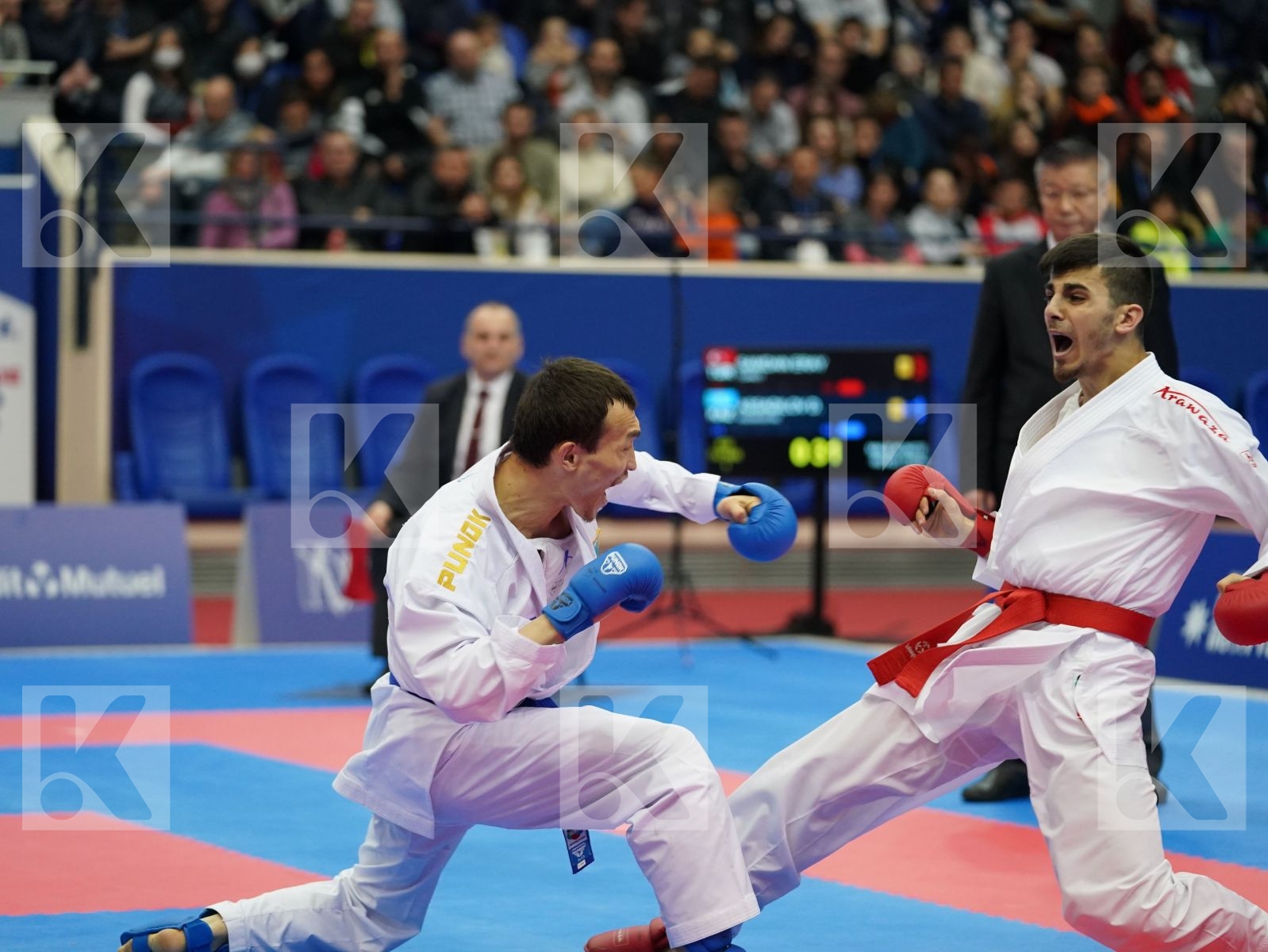 SAMDAN ERAY (TURKEY) vs ASSADILOV DARKHAN (KAZAKHSTAN) in Senior Kumite -60 Kg - Gold bout