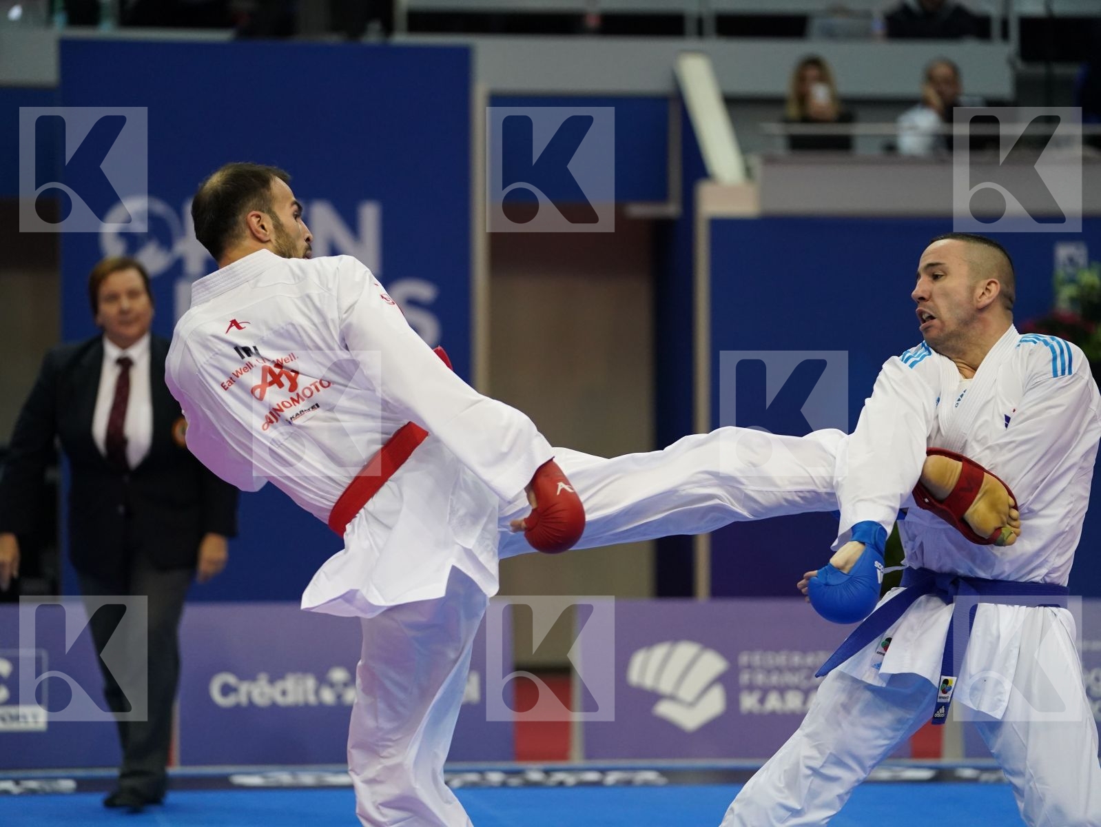 ASGARI GHONCHEH BAHMAN (IRAN) vs DA COSTA LOGAN (FRANCE) in Senior Kumite -75 Kg - Gold bout
