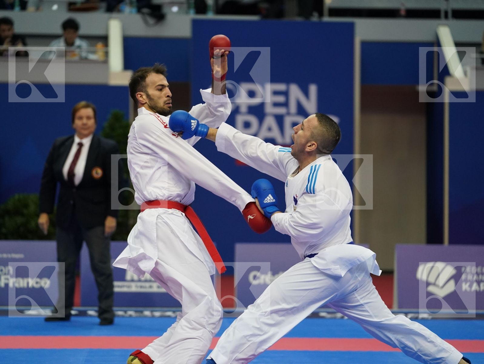 ASGARI GHONCHEH BAHMAN (IRAN) vs DA COSTA LOGAN (FRANCE) in Senior Kumite -75 Kg - Gold bout