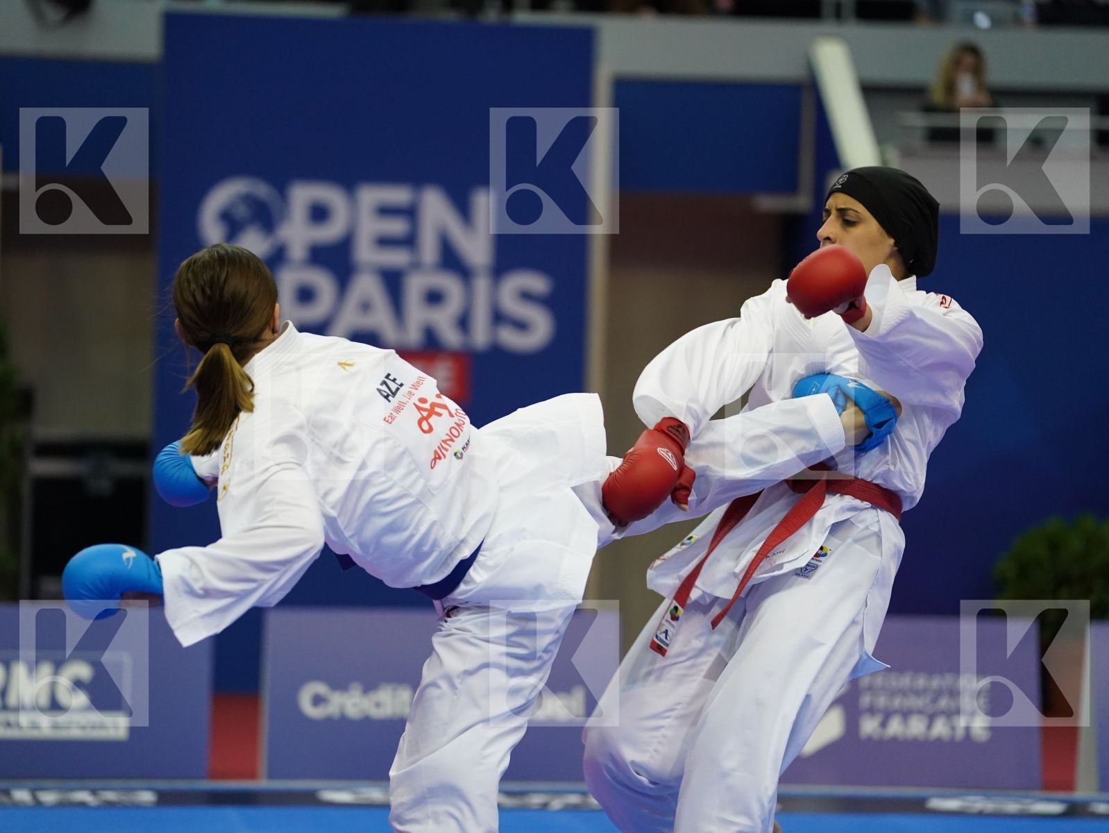 ABDELAZIZ FERYAL (EGYPT) vs ZARETSKA IRINA (AZERBAIJAN) in Senior Kumite -68 Kg - Gold bout