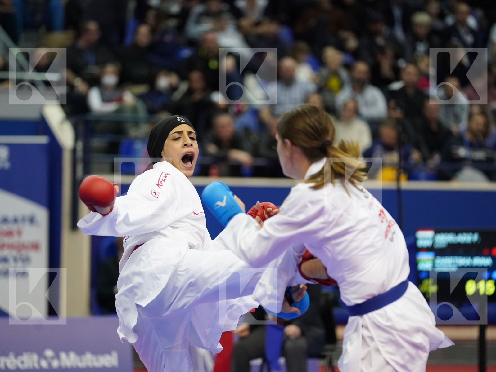 ABDELAZIZ FERYAL (EGYPT) vs ZARETSKA IRINA (AZERBAIJAN) in Senior Kumite -68 Kg - Gold bout