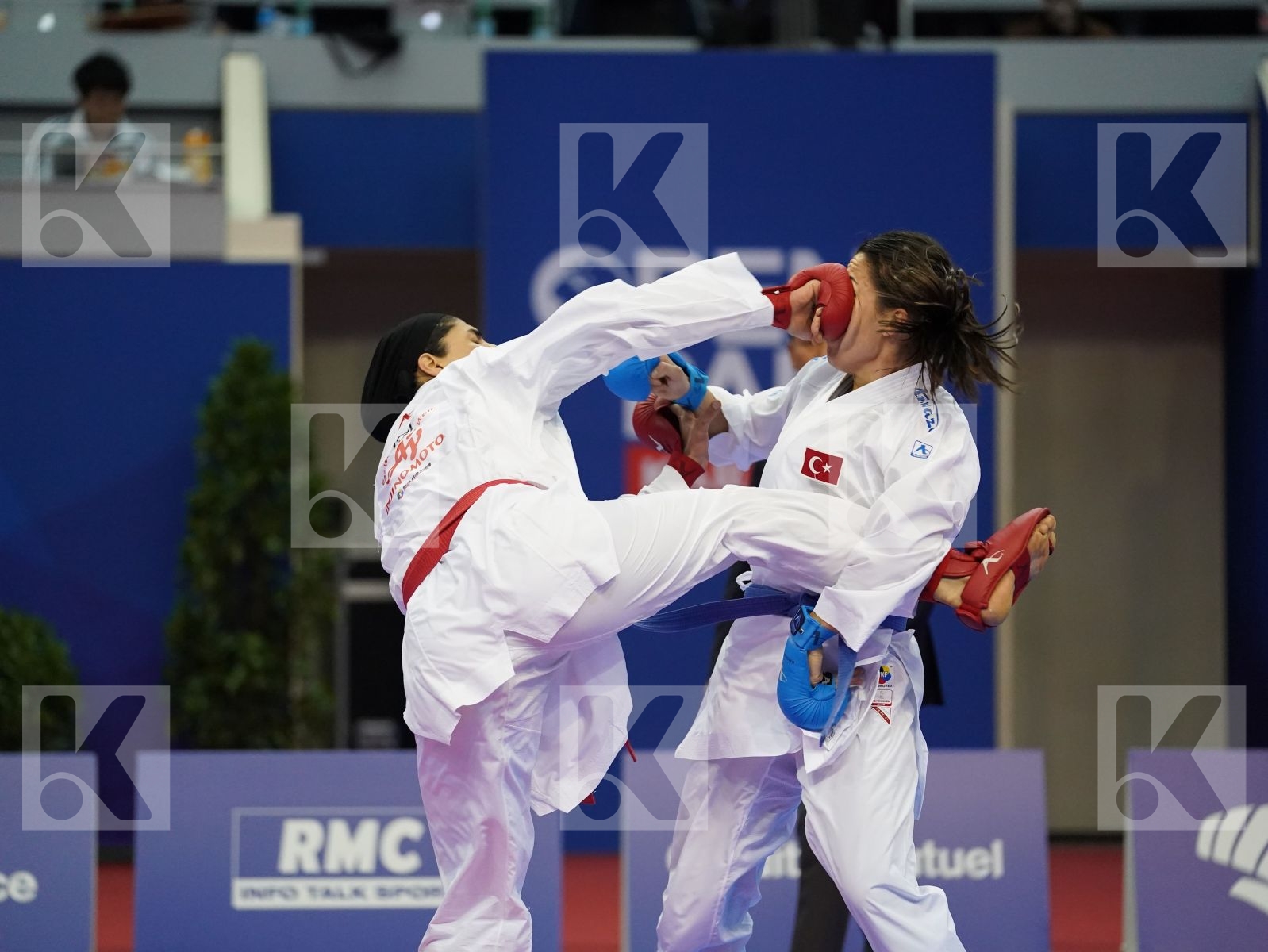 ABBASALI HAMIDEH (IRAN) vs HOCAOGLU AKYOL MELTEM (TURKEY) in Senior Kumite 68+ Kg - Gold bout
