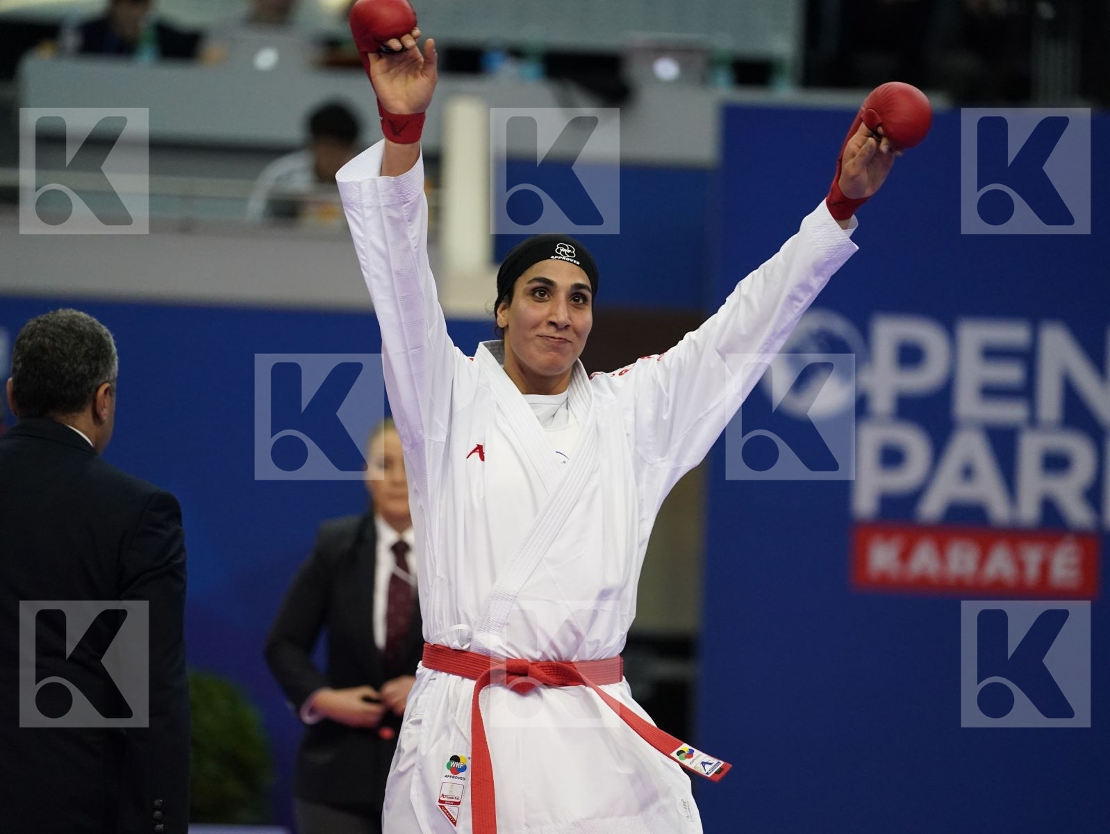 ABBASALI HAMIDEH (IRAN) vs HOCAOGLU AKYOL MELTEM (TURKEY) in Senior Kumite 68+ Kg - Gold bout