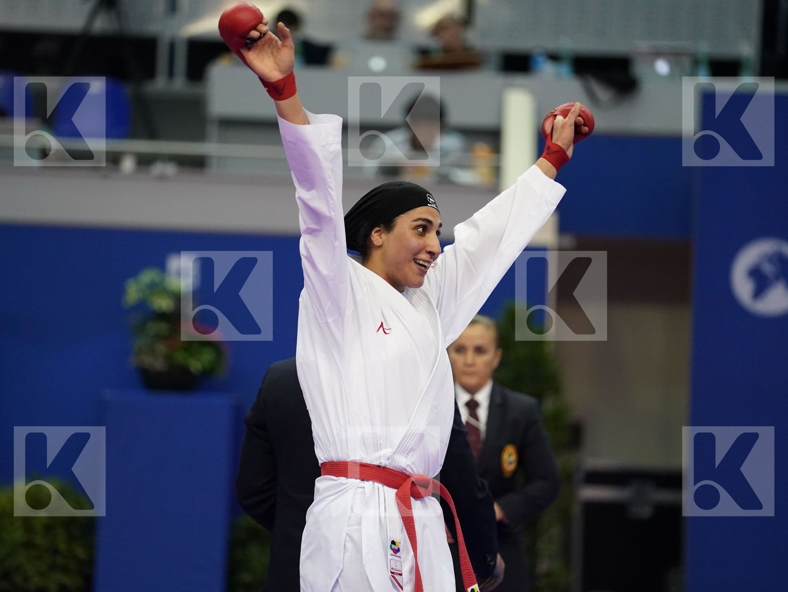 ABBASALI HAMIDEH (IRAN) vs HOCAOGLU AKYOL MELTEM (TURKEY) in Senior Kumite 68+ Kg - Gold bout