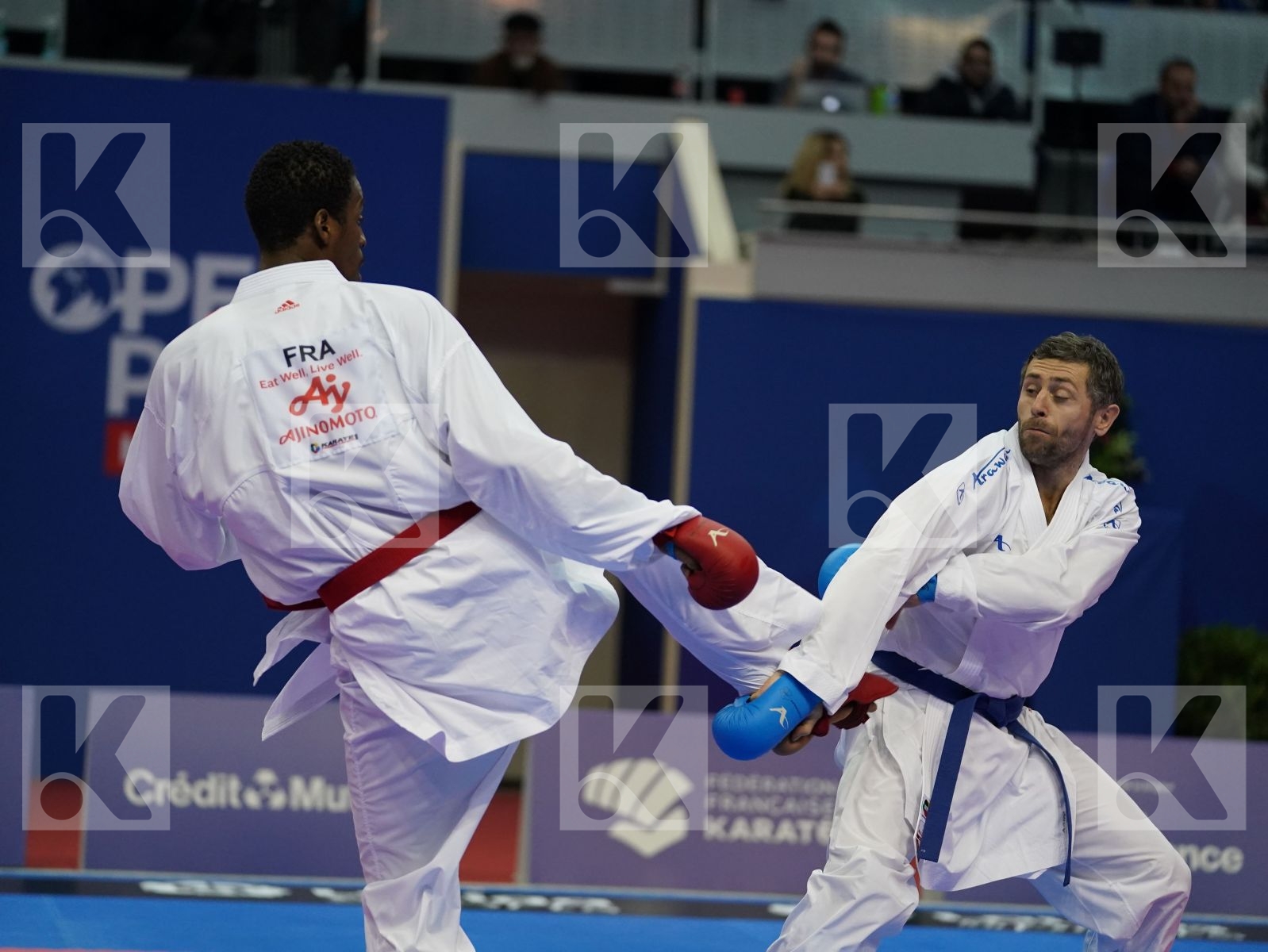 JACQUET DNYLSON (FRANCE) vs ARKANIA GOGITA (GEORGIA) in Senior Kumite 84+ Kg - Gold bout