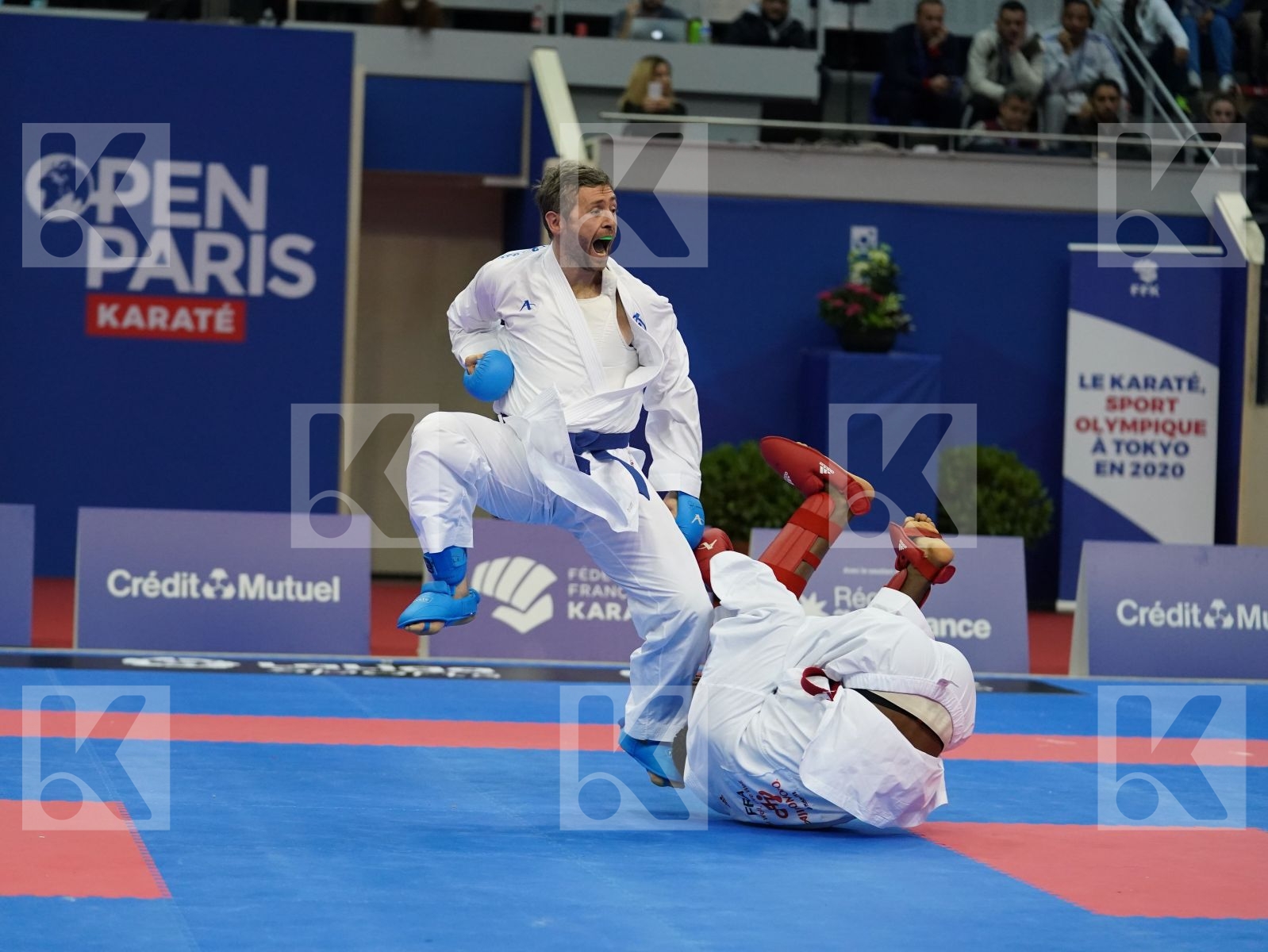 JACQUET DNYLSON (FRANCE) vs ARKANIA GOGITA (GEORGIA) in Senior Kumite 84+ Kg - Gold bout