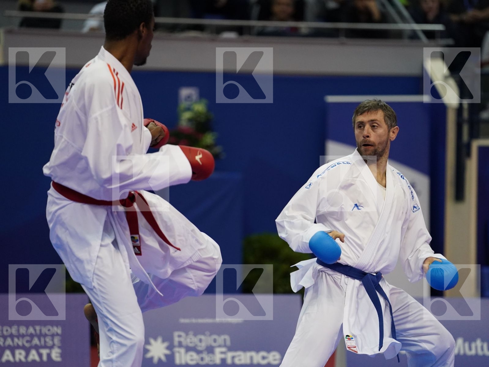 JACQUET DNYLSON (FRANCE) vs ARKANIA GOGITA (GEORGIA) in Senior Kumite 84+ Kg - Gold bout
