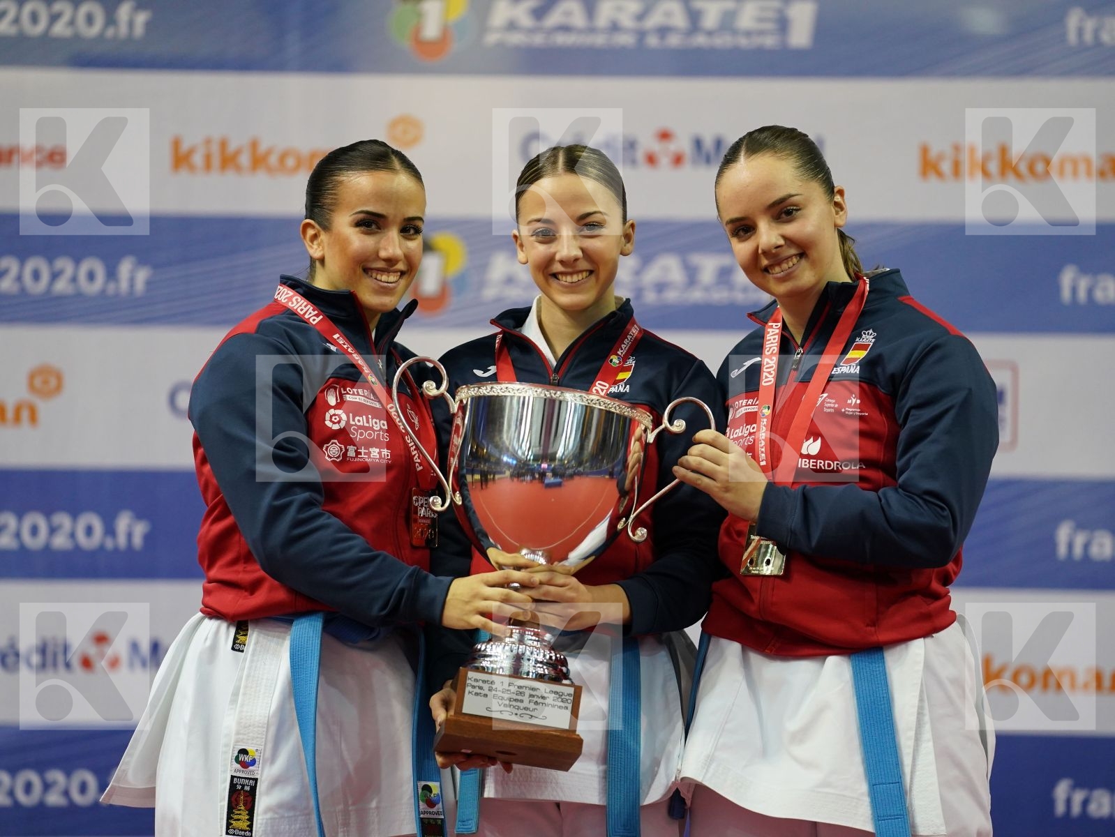 SPAIN in Senior Team Female Kata - Podium ceremony