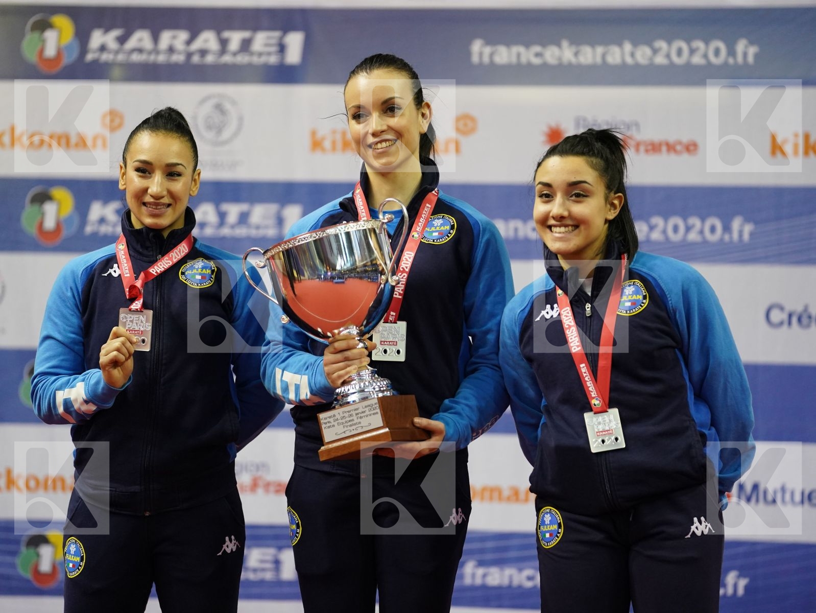 ITALY in Senior Team Female Kata - Podium ceremony