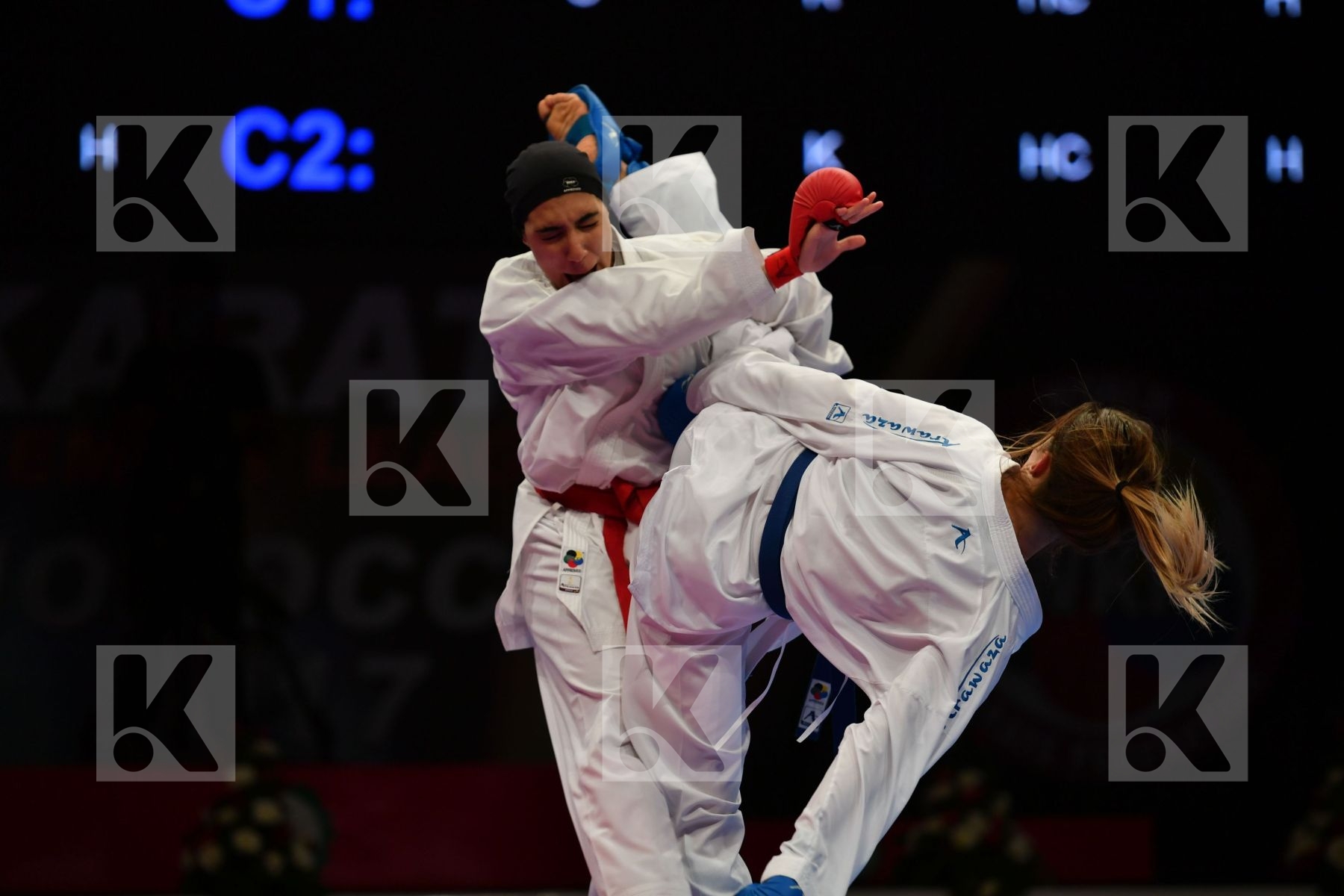 Egypt Female kumite -68 kg France Mohamed Nada Zaretska Iryna